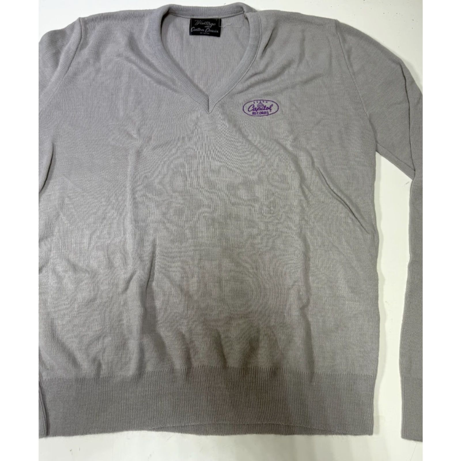 Vintage VINTAGE Cap Records Capitol Records Large 2000 Promo Pullover T-Shirt Mens L Grey Graphic Print 2000s Promo Merch Size US L / EU 52-54 / 3 - 3 Thumbnail