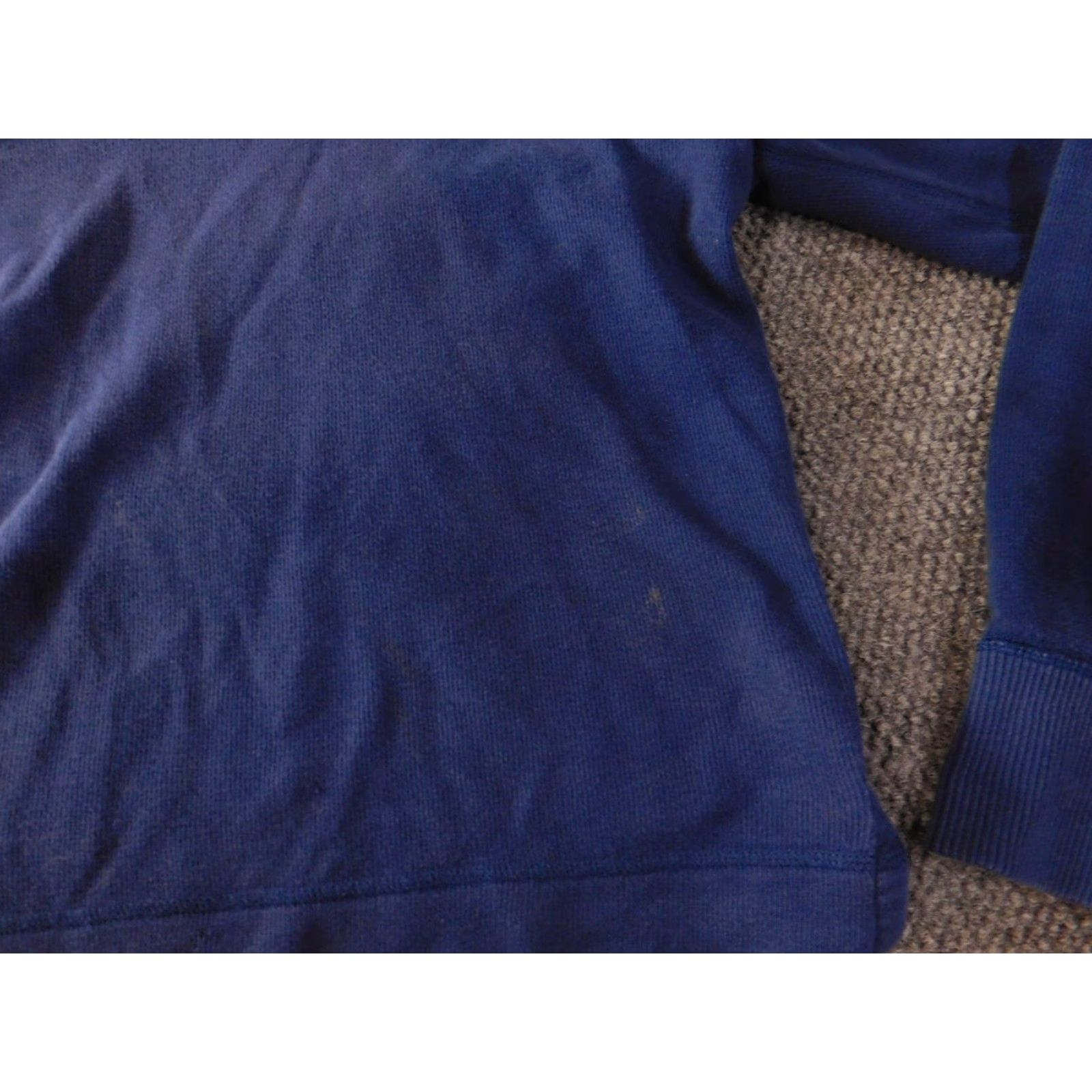 American Eagle Outfitters VINTAGE not applicable American Eagle Outfitters Sweater Mens XS Blue Cable-Knit Mock Neck Zip Pullover Full Zip Athletic Size US XS / EU 42 / 0 - 3 Thumbnail