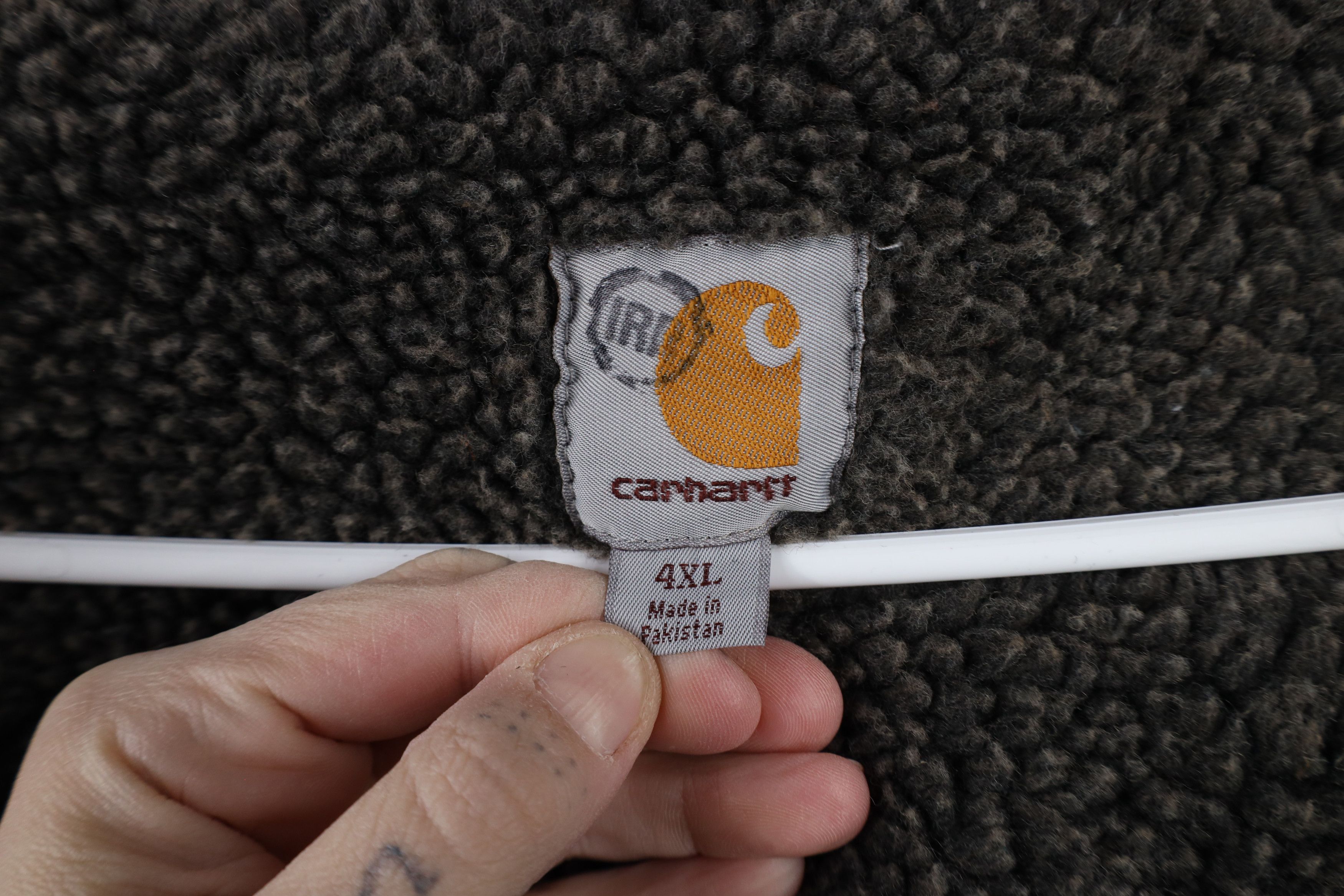 Carhartt × Vintage Vintage Carhartt Heavy Deep Pile Fleece Lined Hoodie Jacket Size US XXL / EU 58 / 5 - 10 Thumbnail