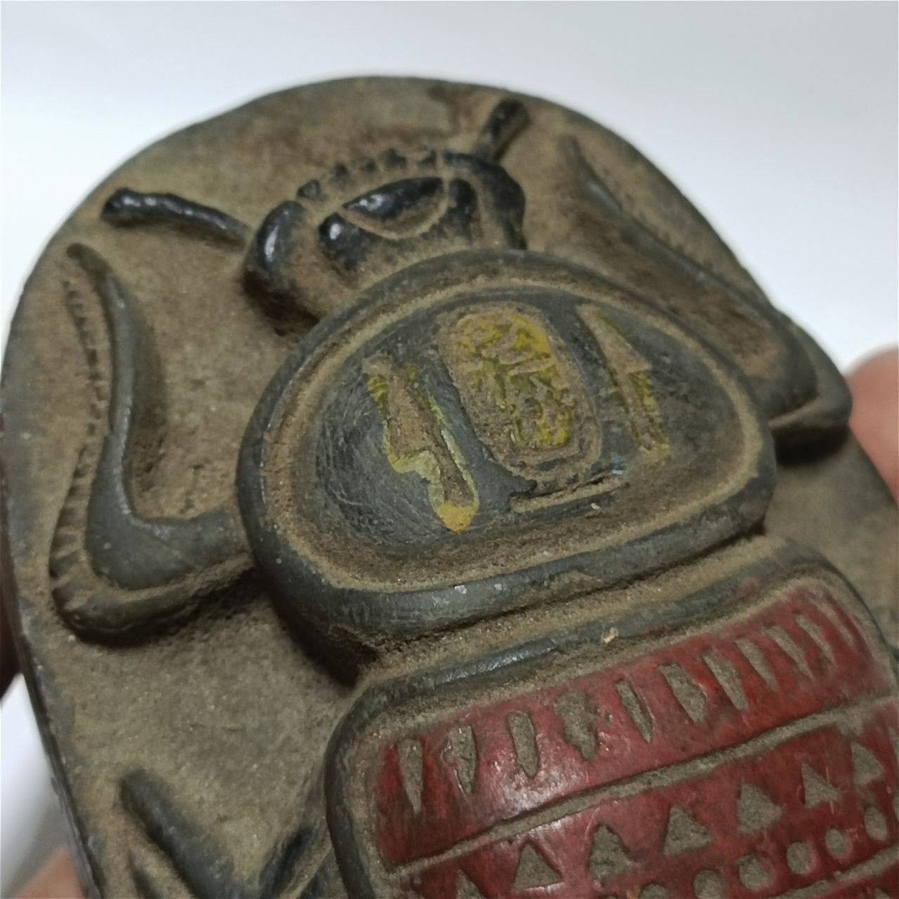 Other Egyptian carved scarab with hieroglyphs collectible Size ONE SIZE - 5 Thumbnail