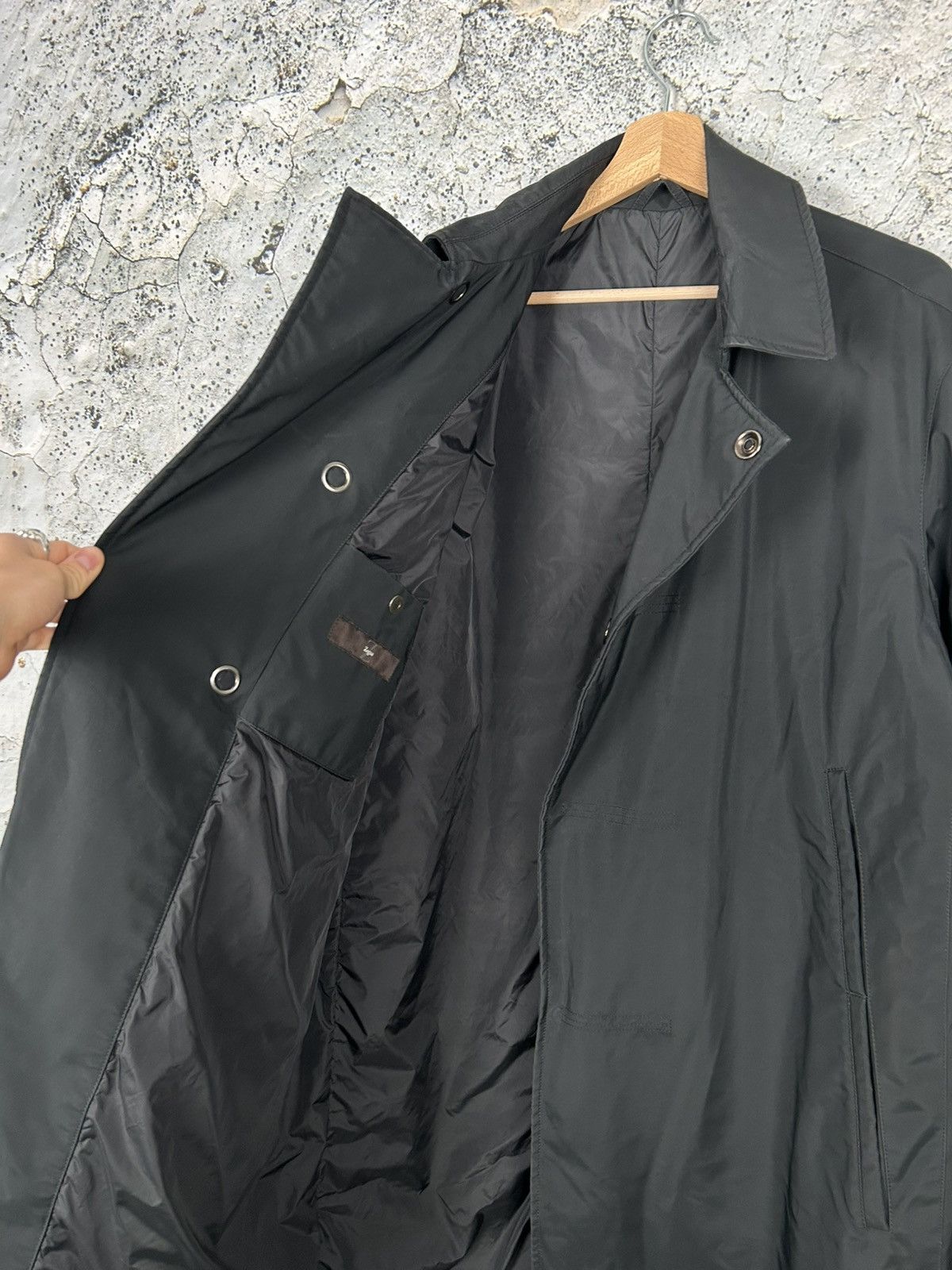 Z Zegna Z Zegna Avant Garde Black Coat Jacket Archive Designer Rare Size US XL / EU 56 / 4 - 4 Thumbnail