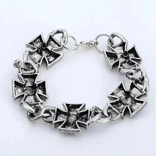 Japanese Brand Celtic Cross Shape Skull Pattern Bracelet Size ONE SIZE - 7 Thumbnail