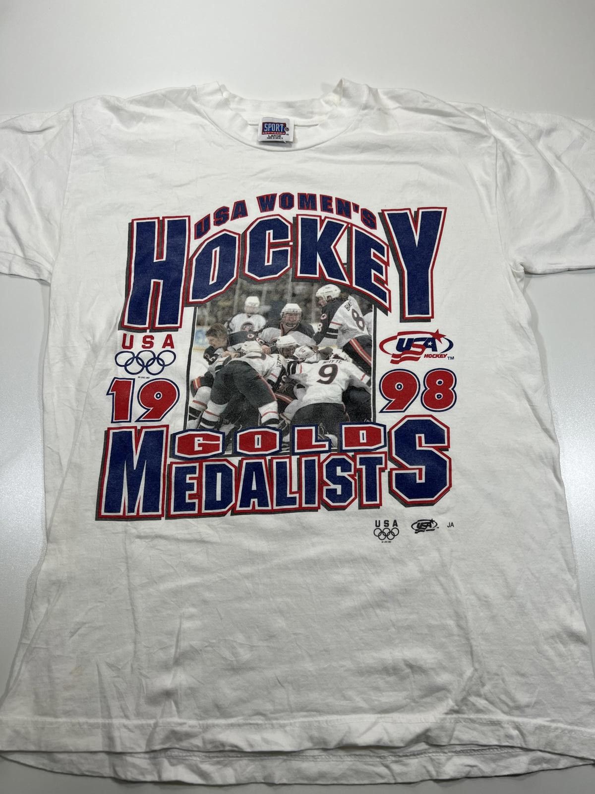 Other 1998 USA Women's Hockey Gold Medalists Vintage T-Shirt Large Size ONE SIZE - 1 Thumbnail
