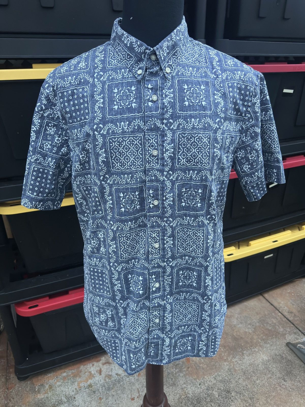 Reyn Spooner Reyn Spooner Tailored Fit Blue Hawaiian Print Men's L Size US L / EU 52-54 / 3 - 1 Thumbnail