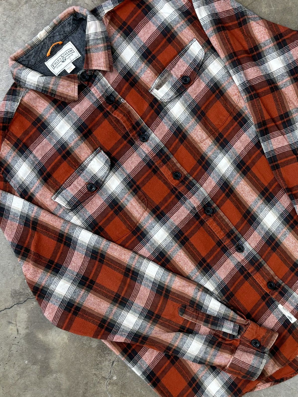 Field & Stream Field and Stream Orange Plaid Double Pocket 2XL Size US XXL / EU 58 / 5 - 1 Thumbnail
