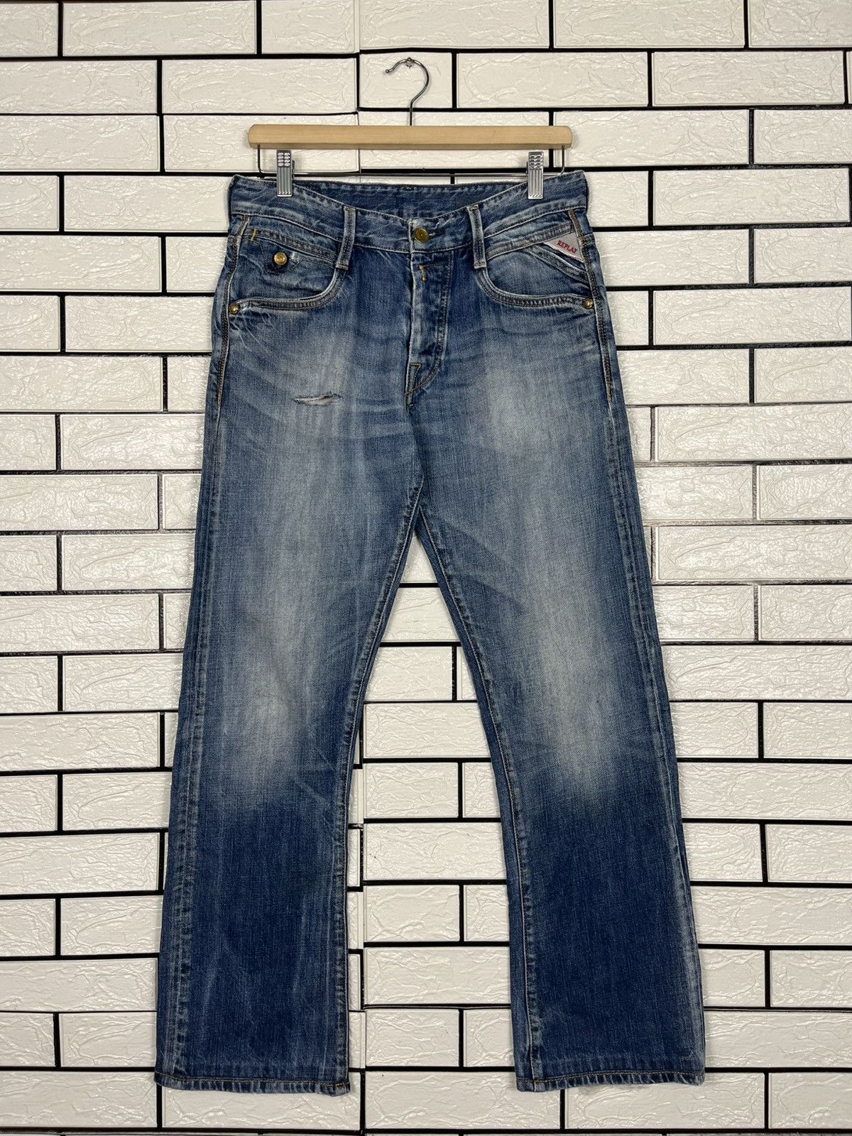 Replay Vintage Replay Tredmark Italy Blue Denim Jeans Size US 30 / EU 46 - 1 Thumbnail