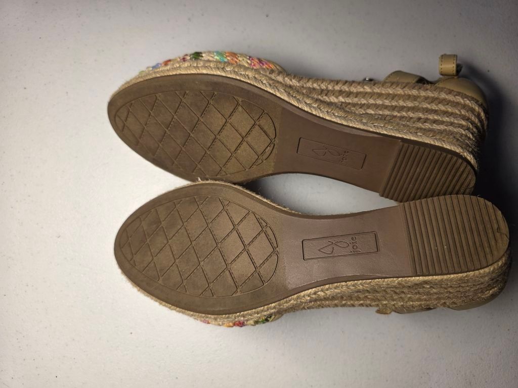 Joie Joie Rainbow Raffia Espadrille Wedge Sandals Size 9.5M Coast Size US 9.5 / IT 39.5 - 9 Thumbnail