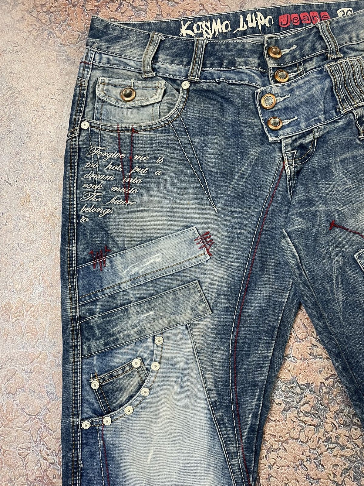 Japanese Brand × Vintage Avant Garde Kosmo Lupo jeans Japanese Denim Size US 36 / EU 52 - 4 Thumbnail
