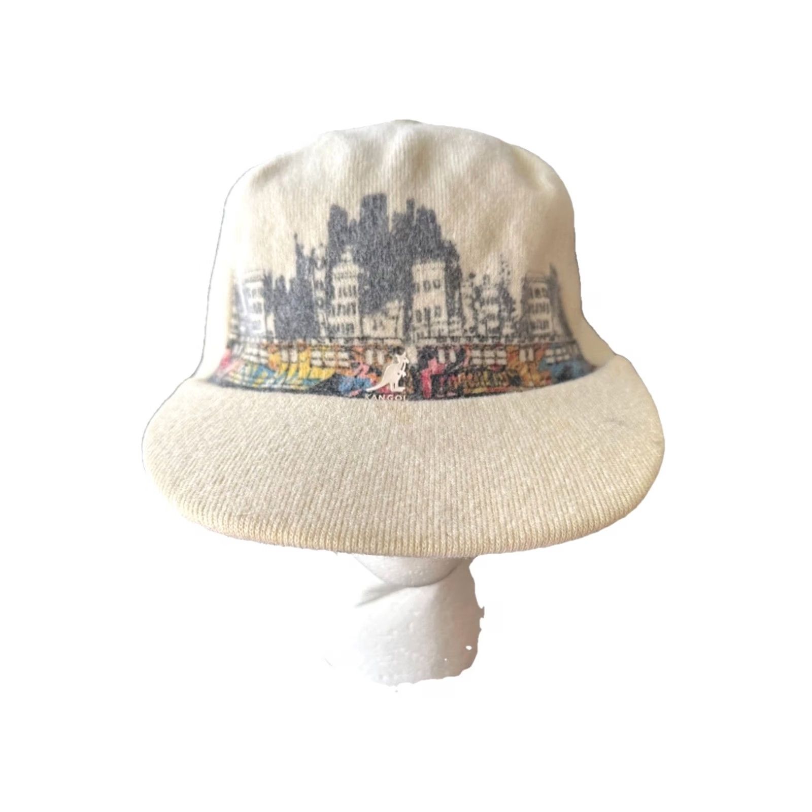Kangol VINTAGE Kangol City Line Wool Flexfit Baseball Cap Hat Cream Size L Men Mens 90s RARE Size ONE SIZE - 2 Thumbnail