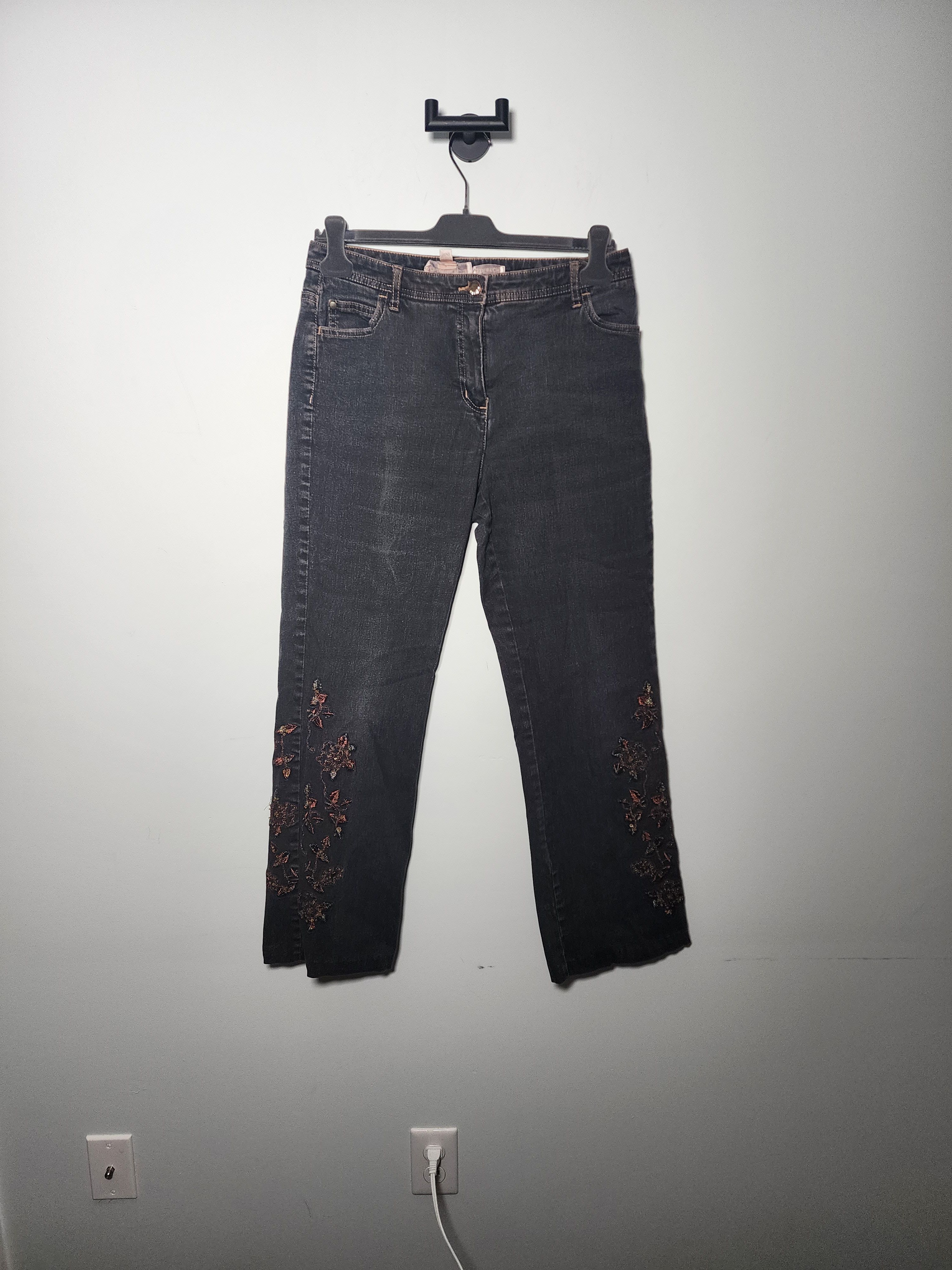 Japanese Brand × Vintage Proportion Petite Weekend Flower Denim Jeans Embroidery Size US 31 - 1 Thumbnail