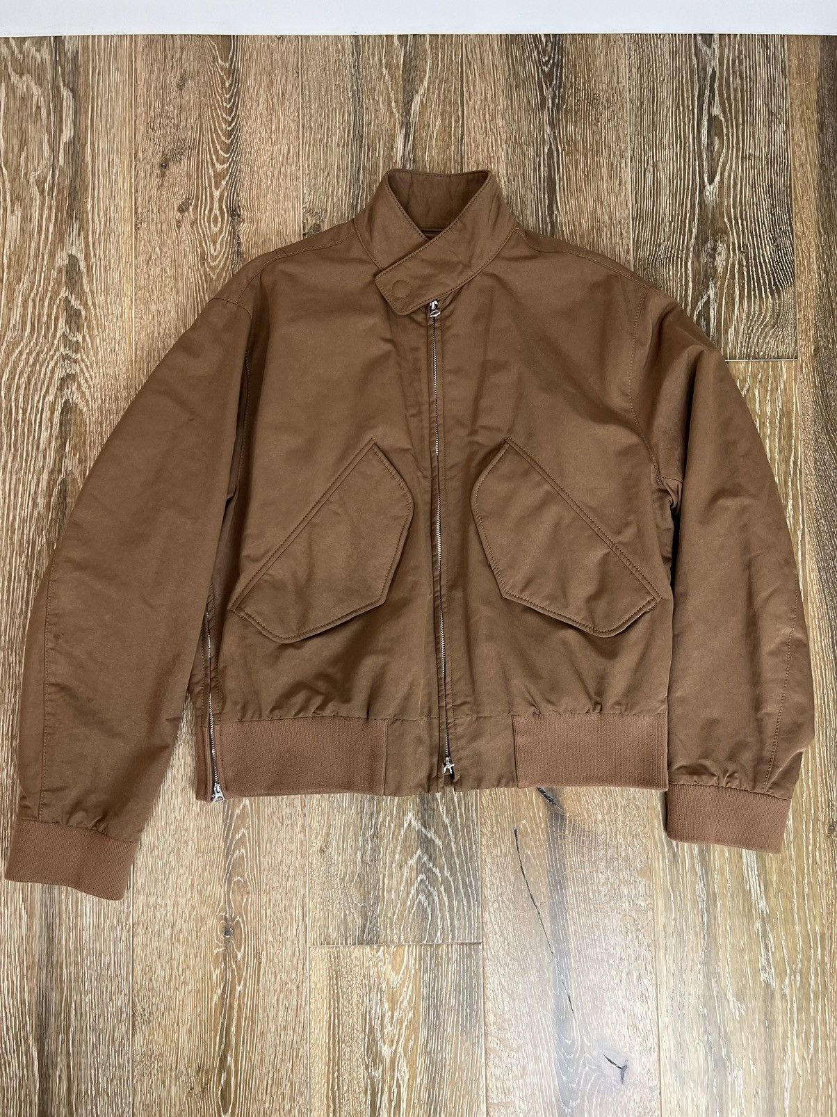 image of Acne Studios Mito Soft Pss17 Bomber Jacket in Brown, Men's (Size Small)