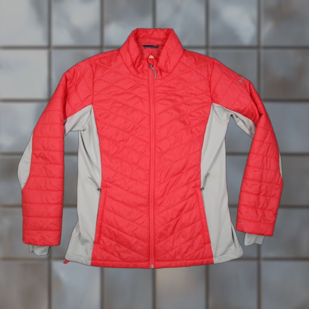 Vintage Columbia Jacket Women XL Pink Omni Heat Insulated Full Zip Puffer Travel Size XL / US 12-14 / IT 48-50 - 1 Thumbnail