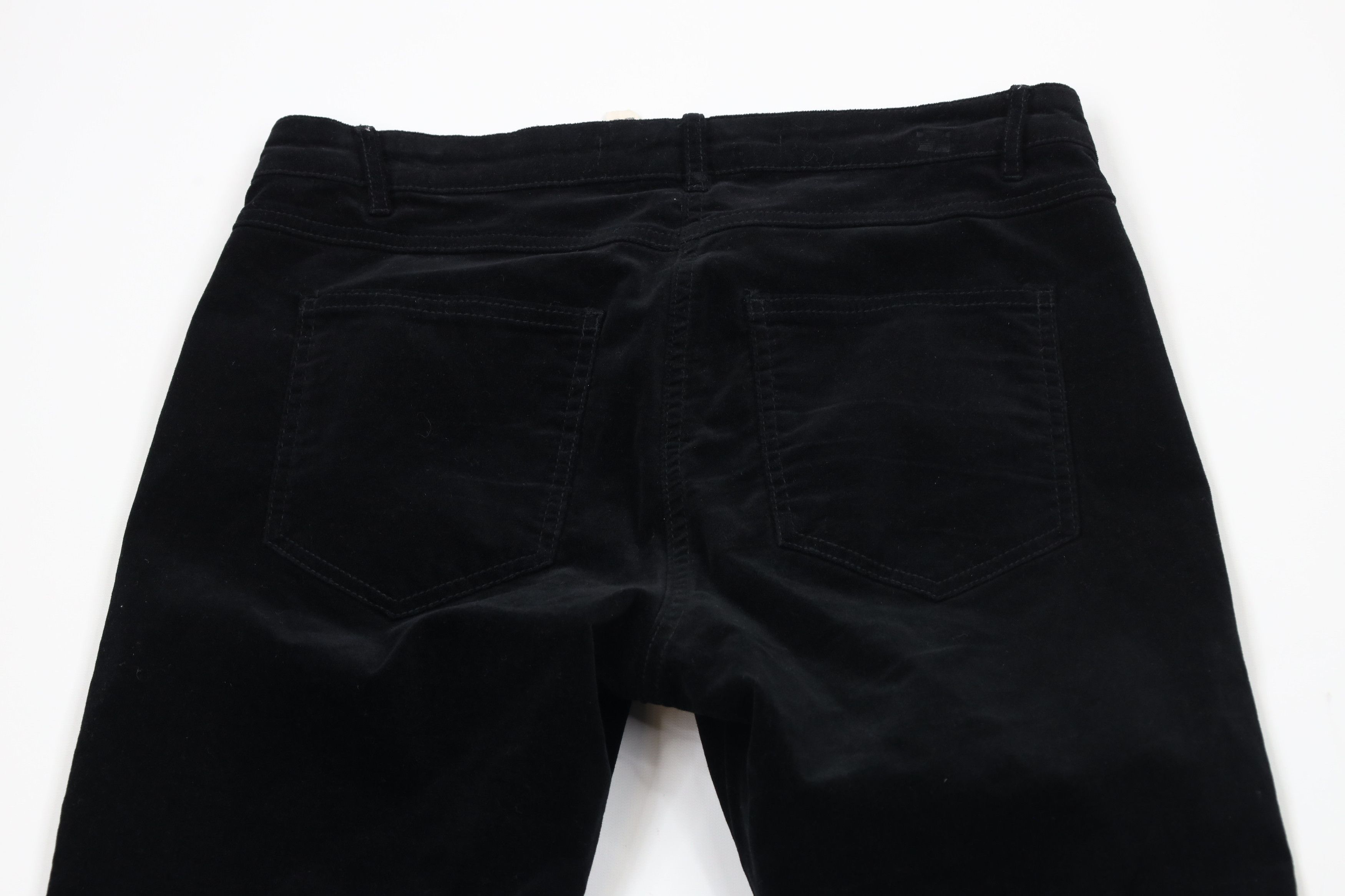 Vintage Vintage Y2K Boho Chic Velour Fringe Wide Leg Pants Black Size 28" / US 6 / IT 42 - 8 Thumbnail