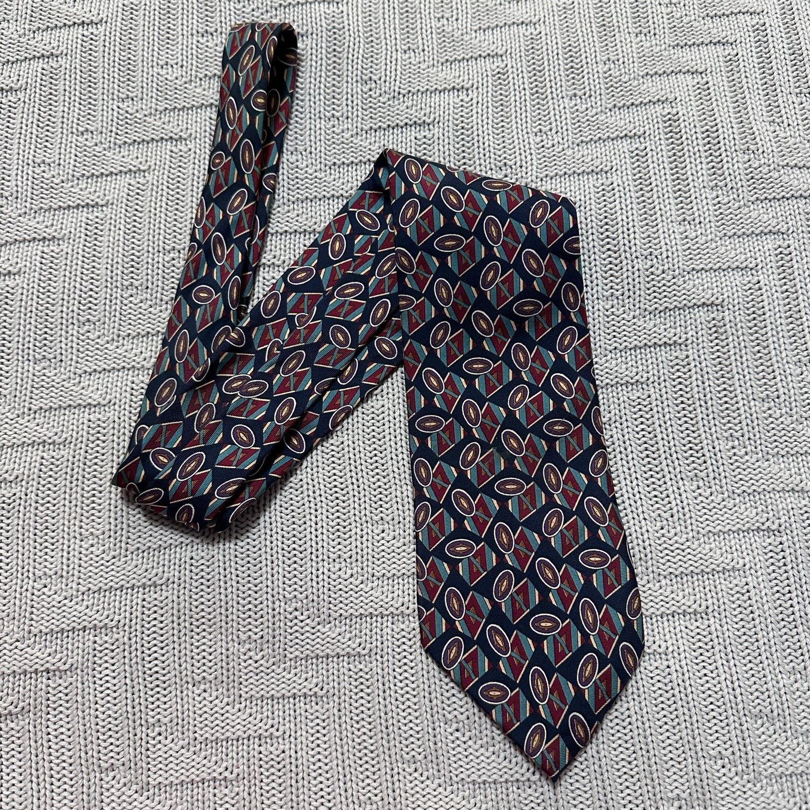 Dior Vintage Christian Dior 80s abstract print Italian silk tie Size ONE SIZE - 1 Thumbnail