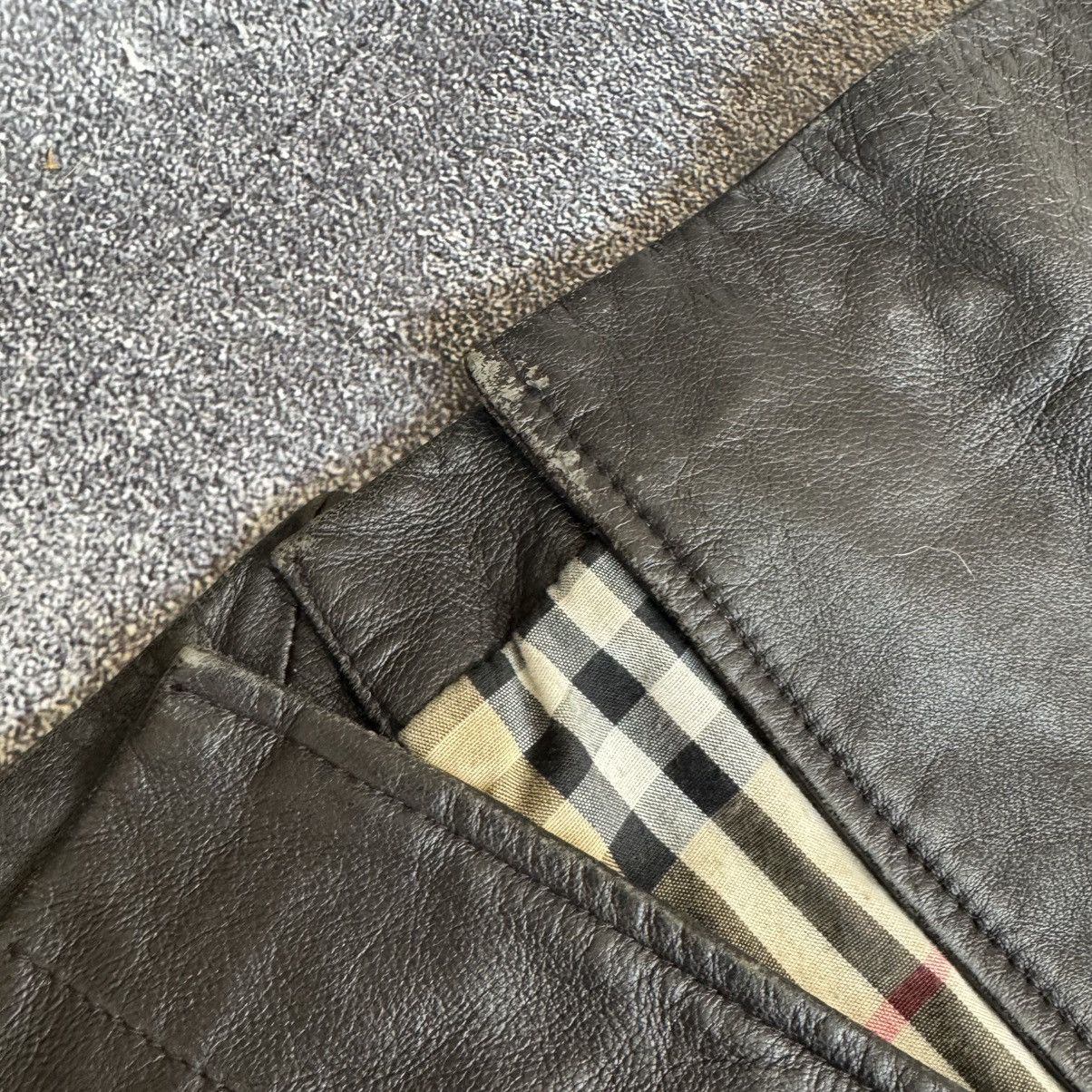 Burberry *SAMPLE* 80S BURBERRY LEATHER COAT VINTAGE Size US L / EU 52-54 / 3 - 12 Thumbnail