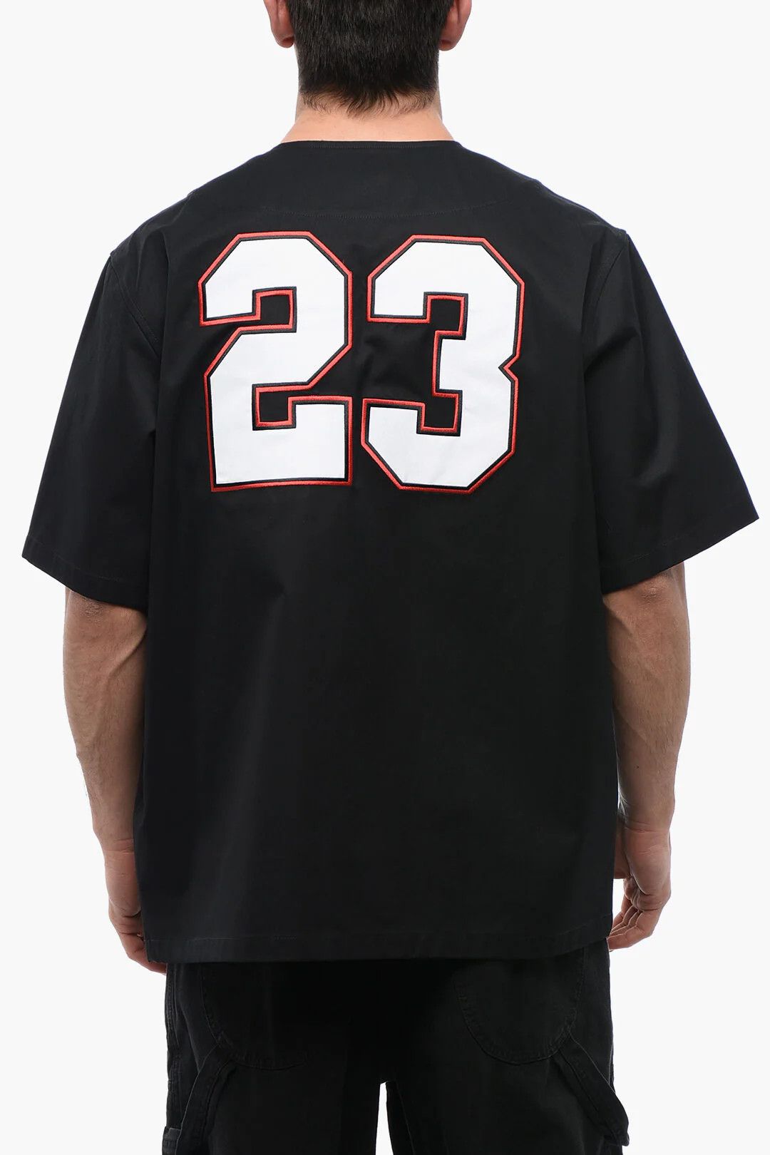 Off-White og1mm0526 Embroidered Logo Cotton Shirt in Black Size US L / EU 52-54 / 3 - 2 Thumbnail