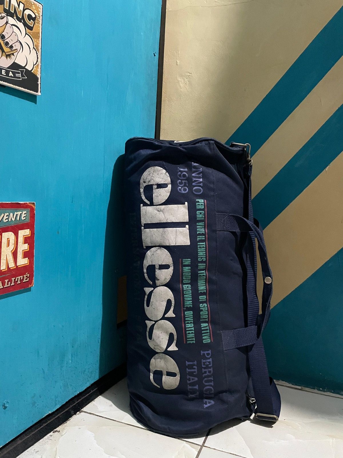 Ellesse × Vintage Duffle bag Ellesse Vintage biglogo Navy Size ONE SIZE - 8 Thumbnail