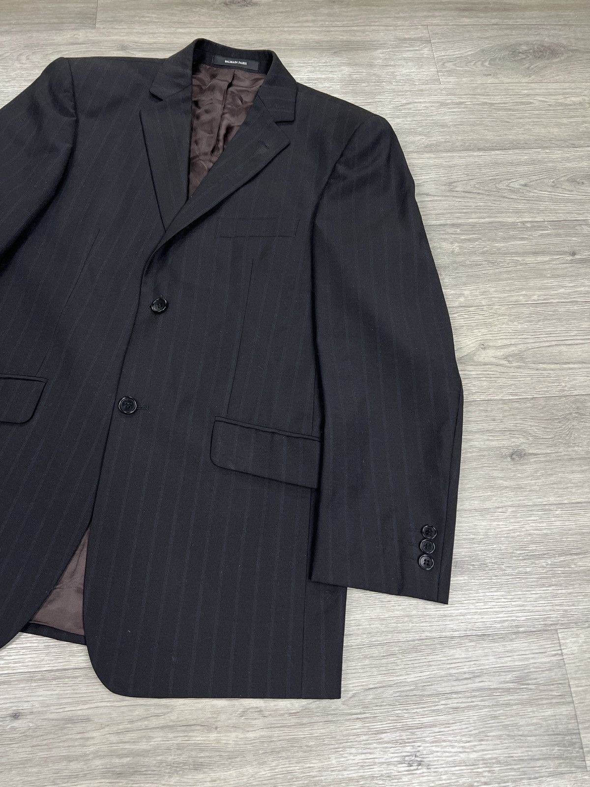 Balmain Vintage Balmain Paris Striped Men suit, Blazer and Pants szM Size 42R - 4 Thumbnail