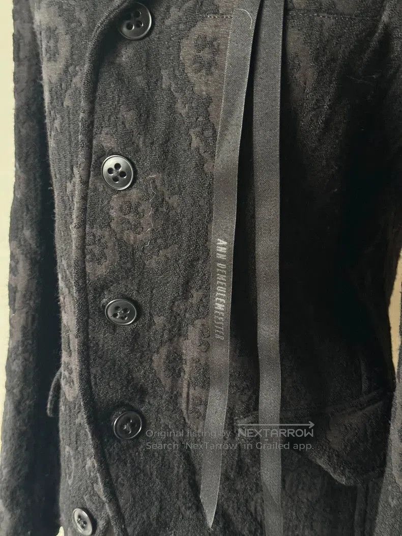 Ann Demeulemeester Ann Demeulemeester 13AW Flocked Ribbon Coat. Size US S / EU 44-46 / 1 - 3 Thumbnail