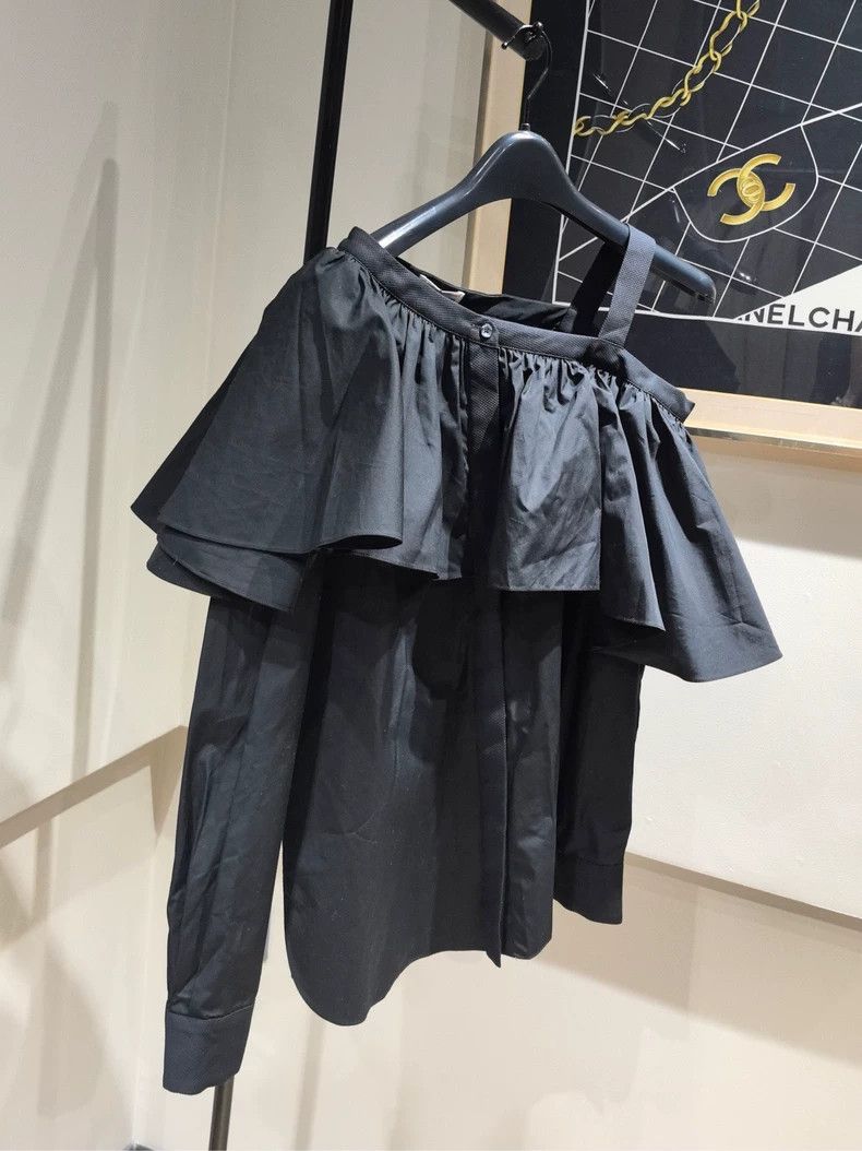Alexander McQUEEN size 40 Slanted shoulder camisole ruffle