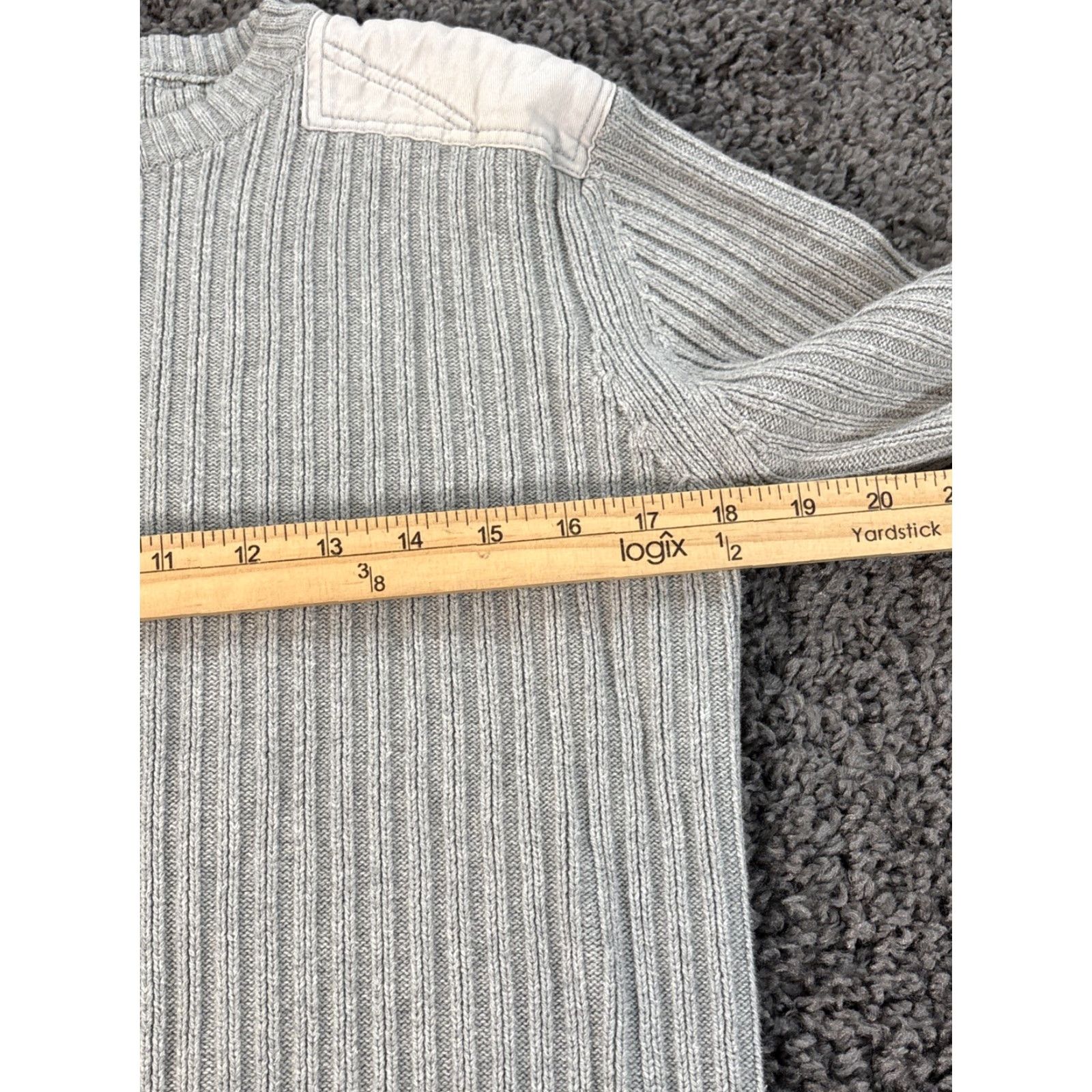 Nautica VINTAGE Nautica Commando Sweater Mens Small Gray 100% Cotton Patches Crew Neck Size US S / EU 44-46 / 1 - 3 Thumbnail