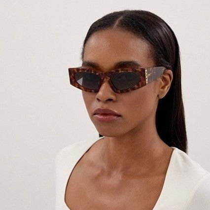 Gucci Gucci GG2040S 004 Sunglasses Havana Cat Eye Frame, Grey Size ONE SIZE - 3 Thumbnail