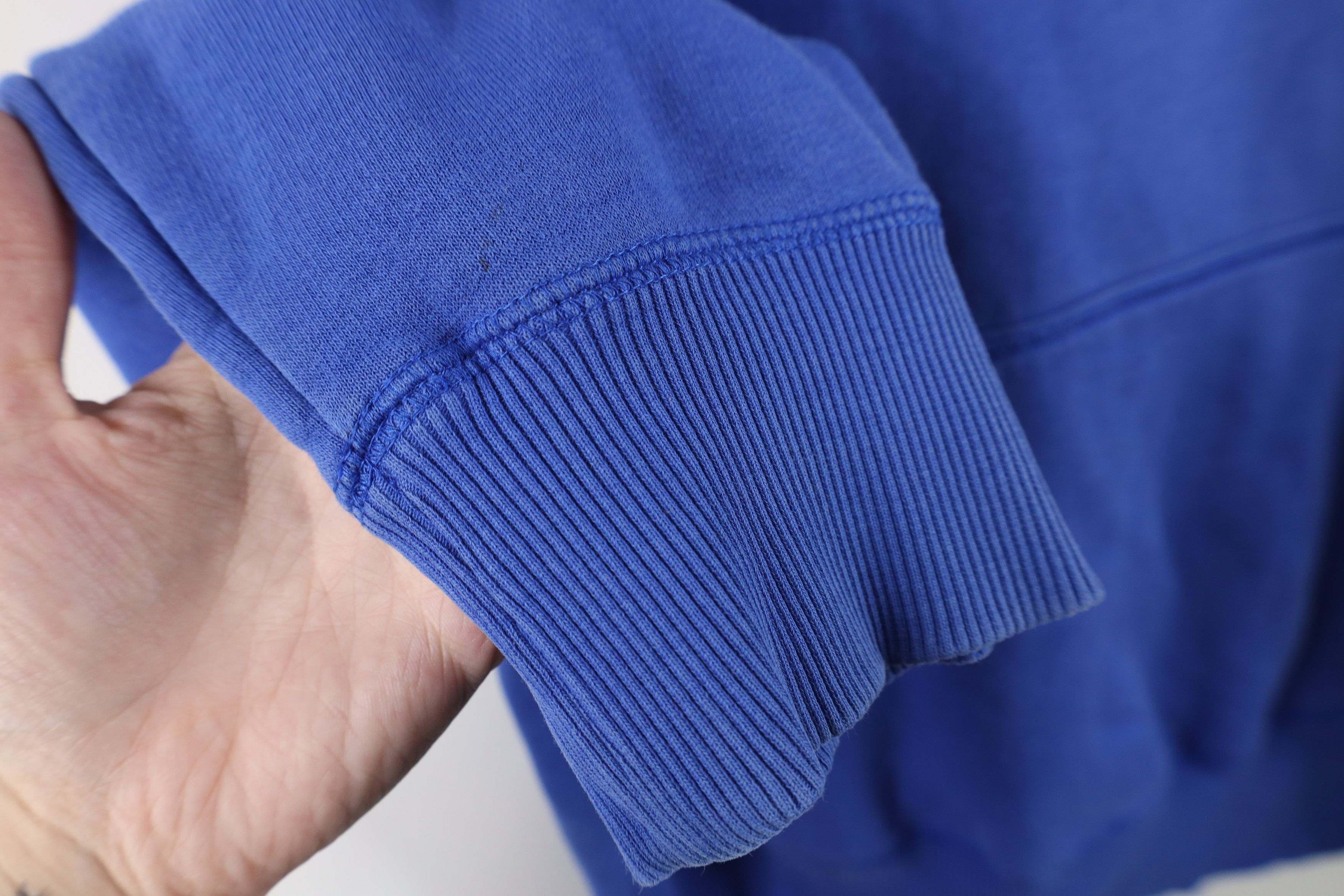 Nike × Vintage Vintage Nike Scott Center Swoosh Felt Patch Hoodie Blue Size US XL / EU 56 / 4 - 7 Thumbnail