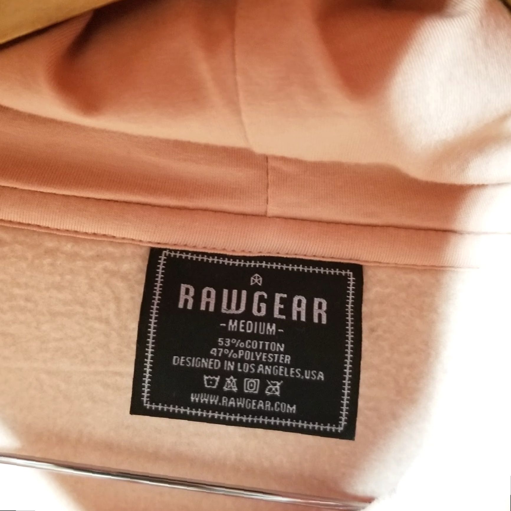 Vintage Raw Gear Hoodie Mens Medium Pullover Embroidered Heavyweight Pink Size US M / EU 48-50 / 2 - 3 Thumbnail