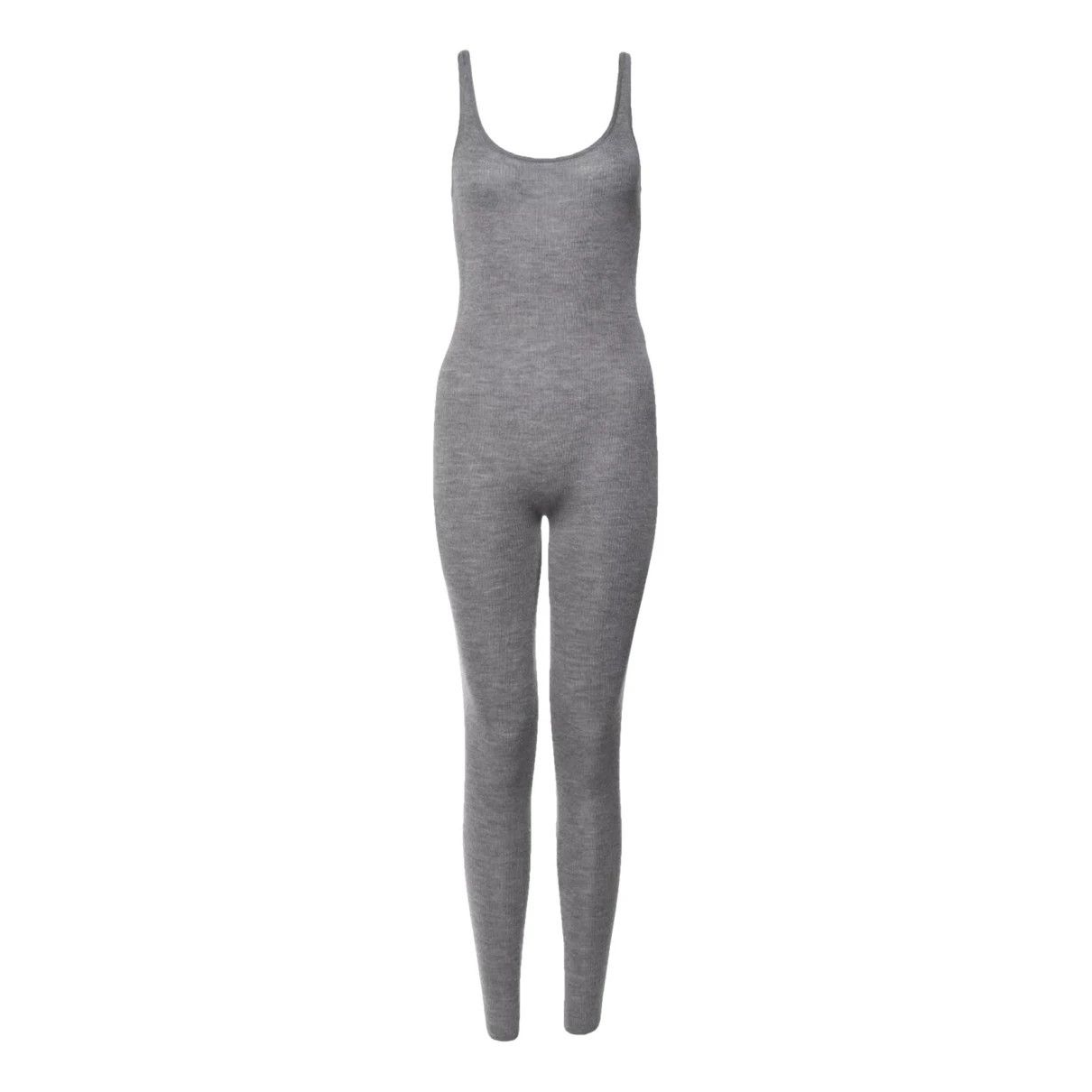 image of Saint Laurent Paris Oc11Z10524 Sleeveless Catsuit In Grey, Women's (Size Medium)