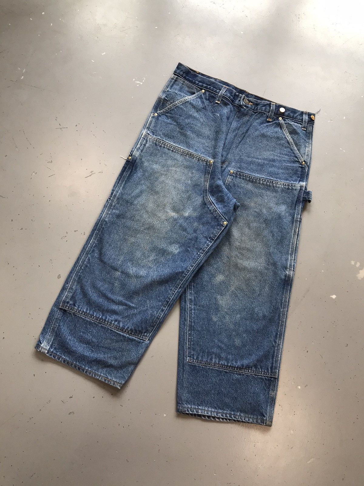 Carhartt × Vintage Vintage Carhartt B73 DST double knee cropped denim Size US 36 / EU 52 - 3 Thumbnail