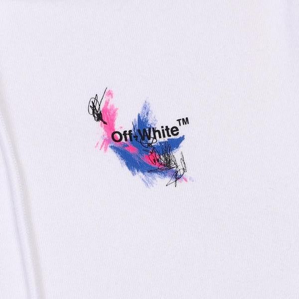 Off-White o1gr1nt0125 Hotchpotch Arrow Reg Hoodie in White Size XXS / US 00 / IT 34 - 3 Thumbnail