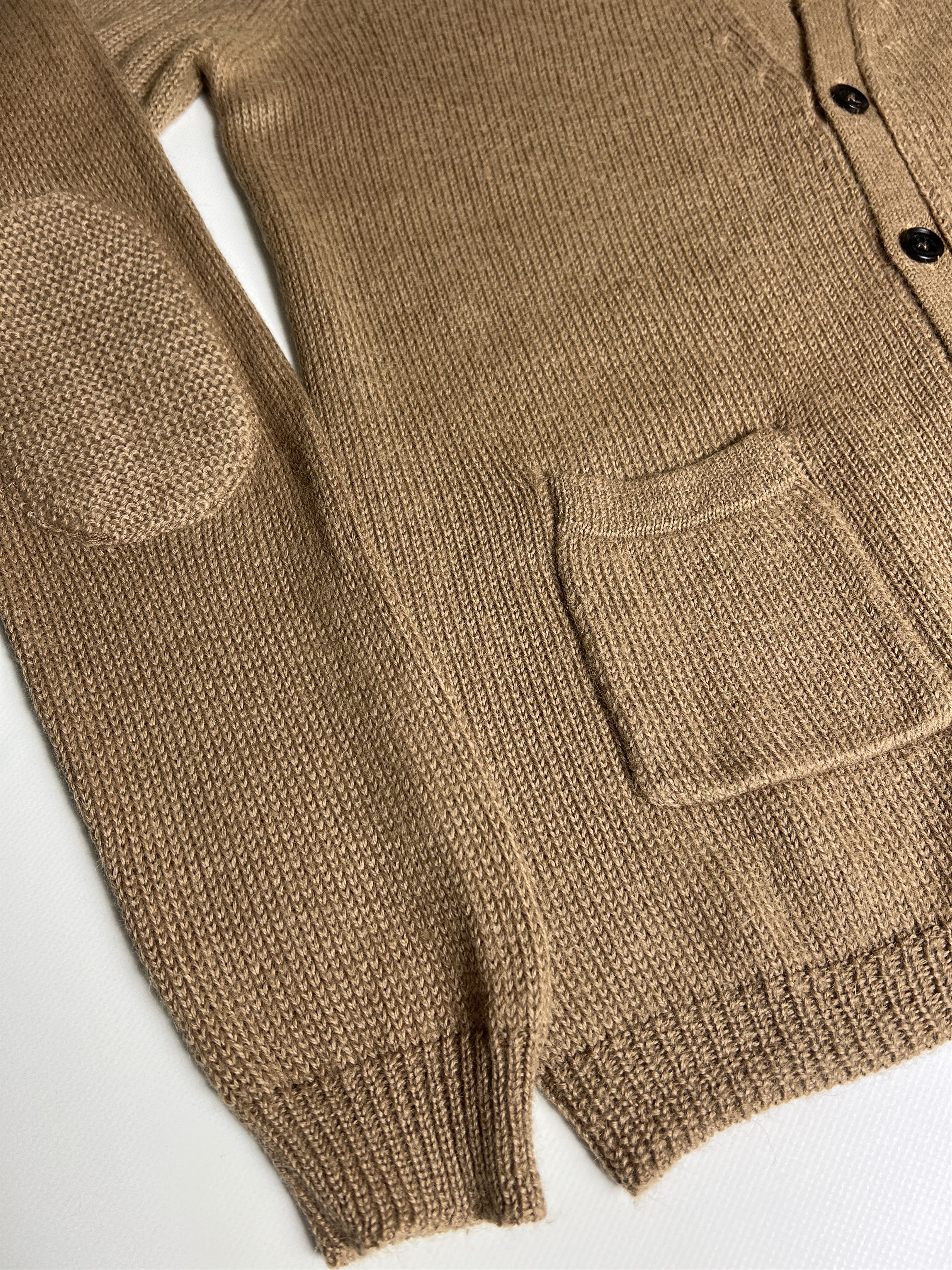 Burberry Prorsum BURBERRY PRORSUM Italy Camel Knit Blend Cardigan Sweater Size US XL / EU 56 / 4 - 2 Thumbnail