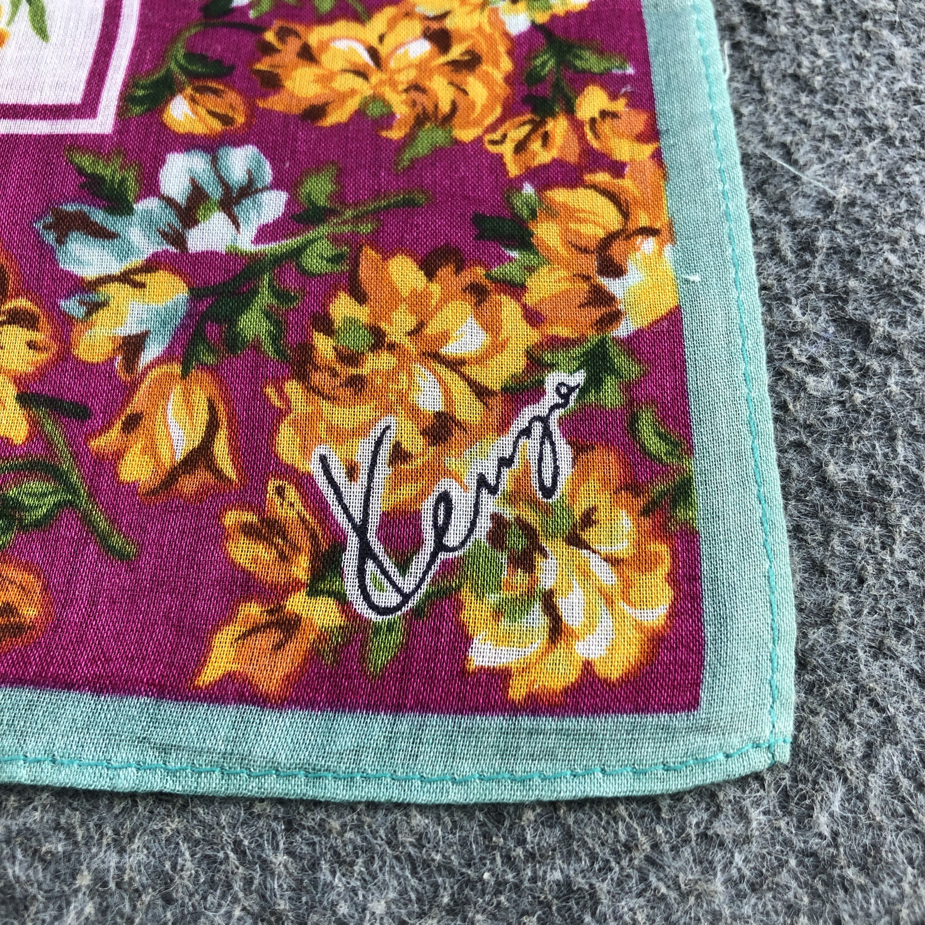 Kenzo × Vintage Kenzo Floral Handkerchief Neckerchief Bandana H2479 Size ONE SIZE - 4 Thumbnail
