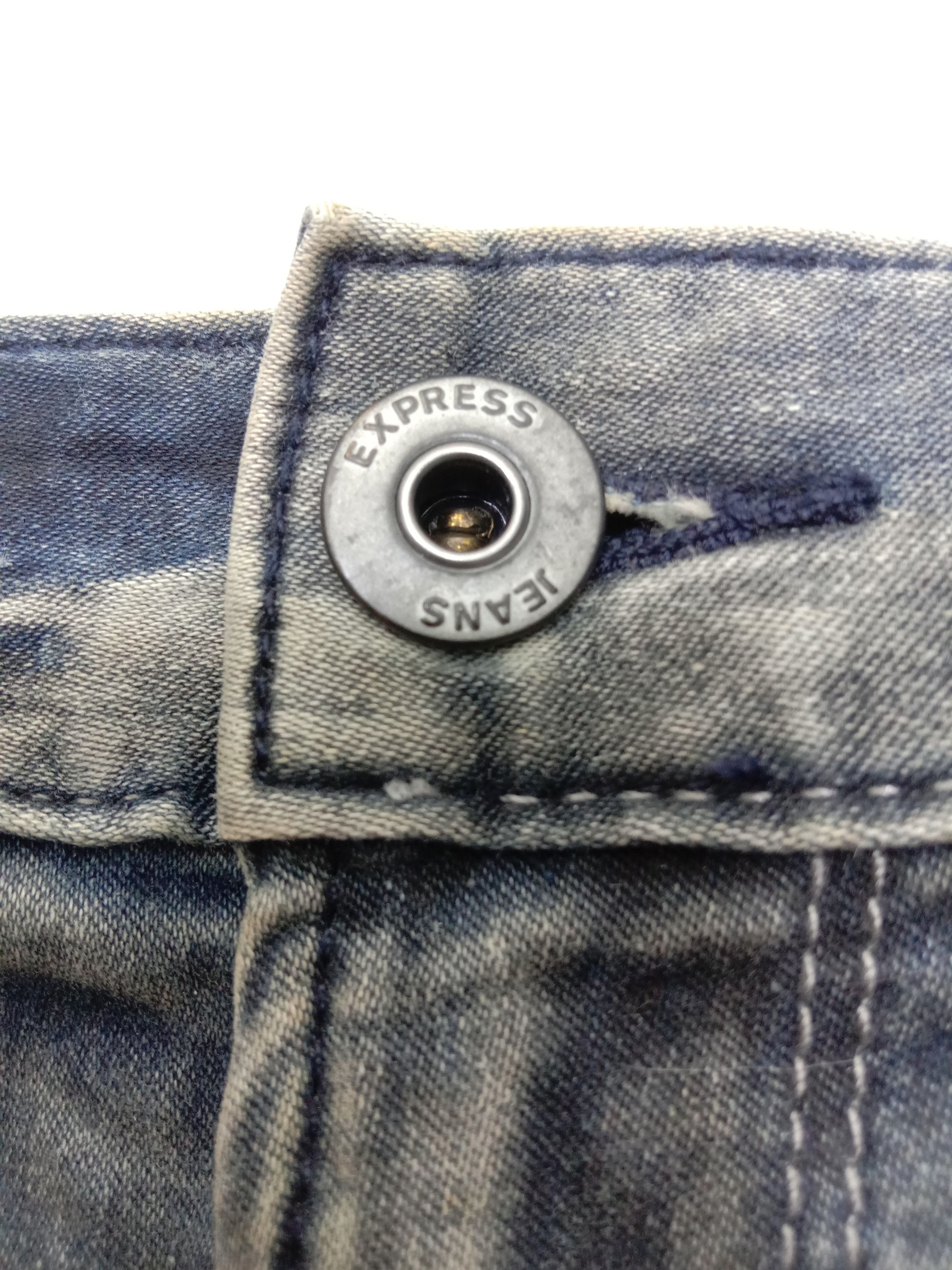 Express Vintage Express Mud Wash Jeans Loose Fit Straight Leg Denim Size US 36 / EU 52 - 9 Thumbnail