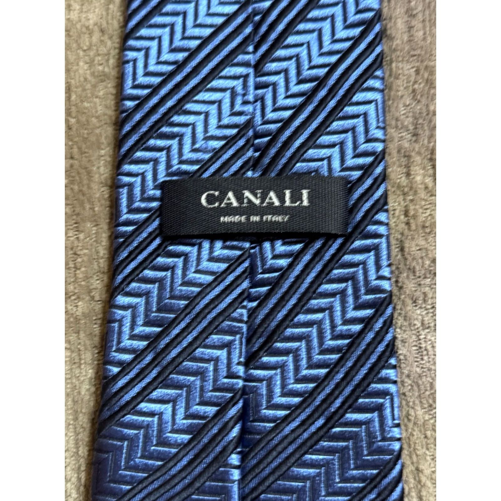 Canali Canali Necktie Mens Silk Multicolor Roal Blue Pattern MINT Tie Size ONE SIZE - 8 Thumbnail