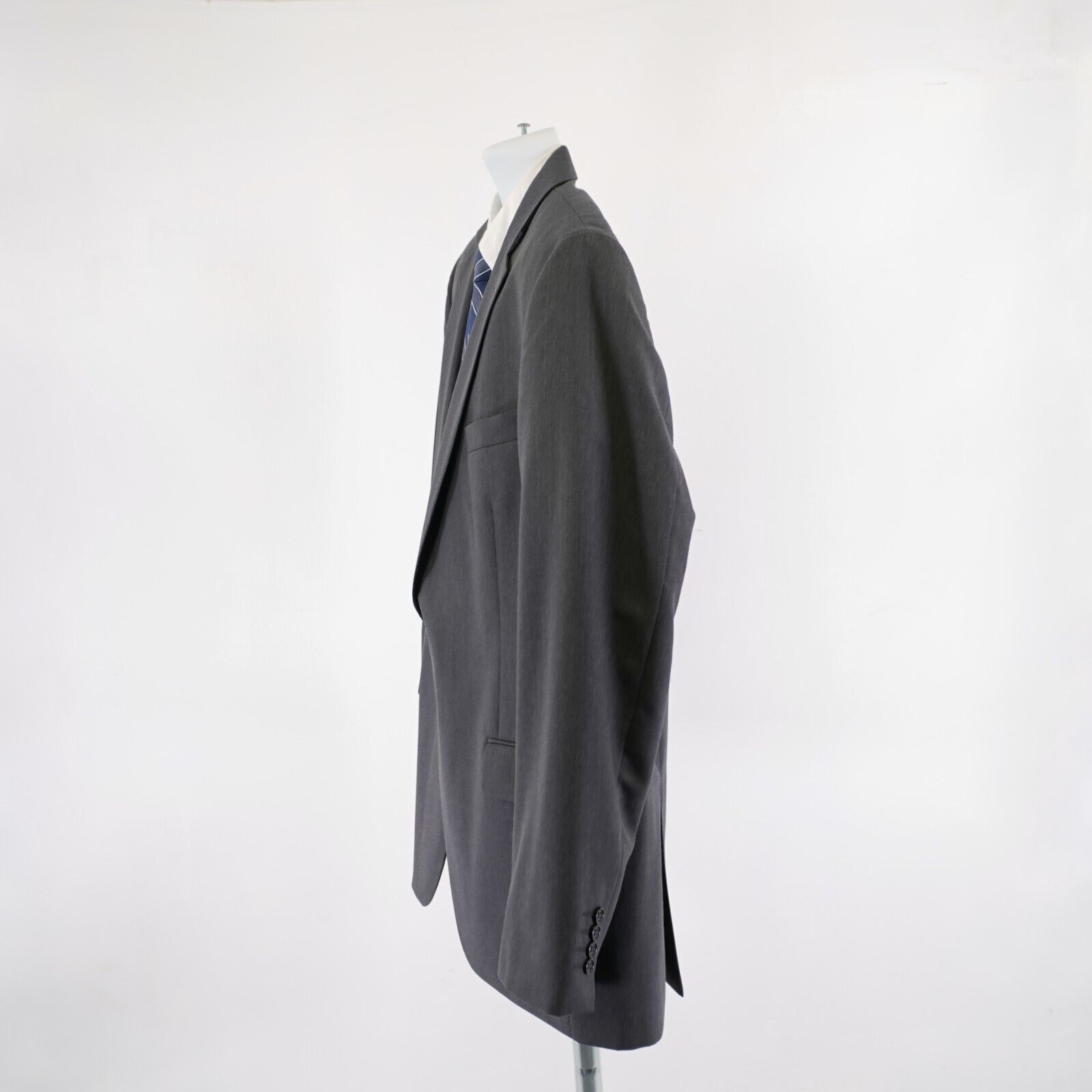 Stafford Stafford Wool Blend Classic Fit Gray Travel Suit Jacket 44L Size 44L - 5 Thumbnail