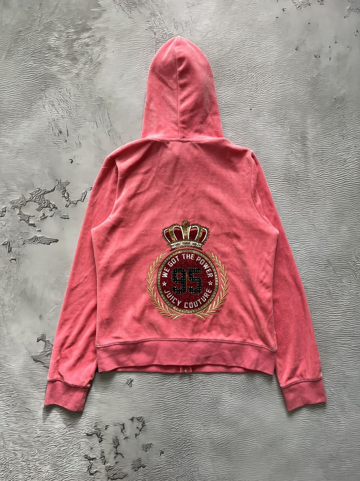 Juicy Couture Juicy Couture Black Label Zip Hoodie Velour Pink Size L / US 10 / IT 46 - 1 Thumbnail