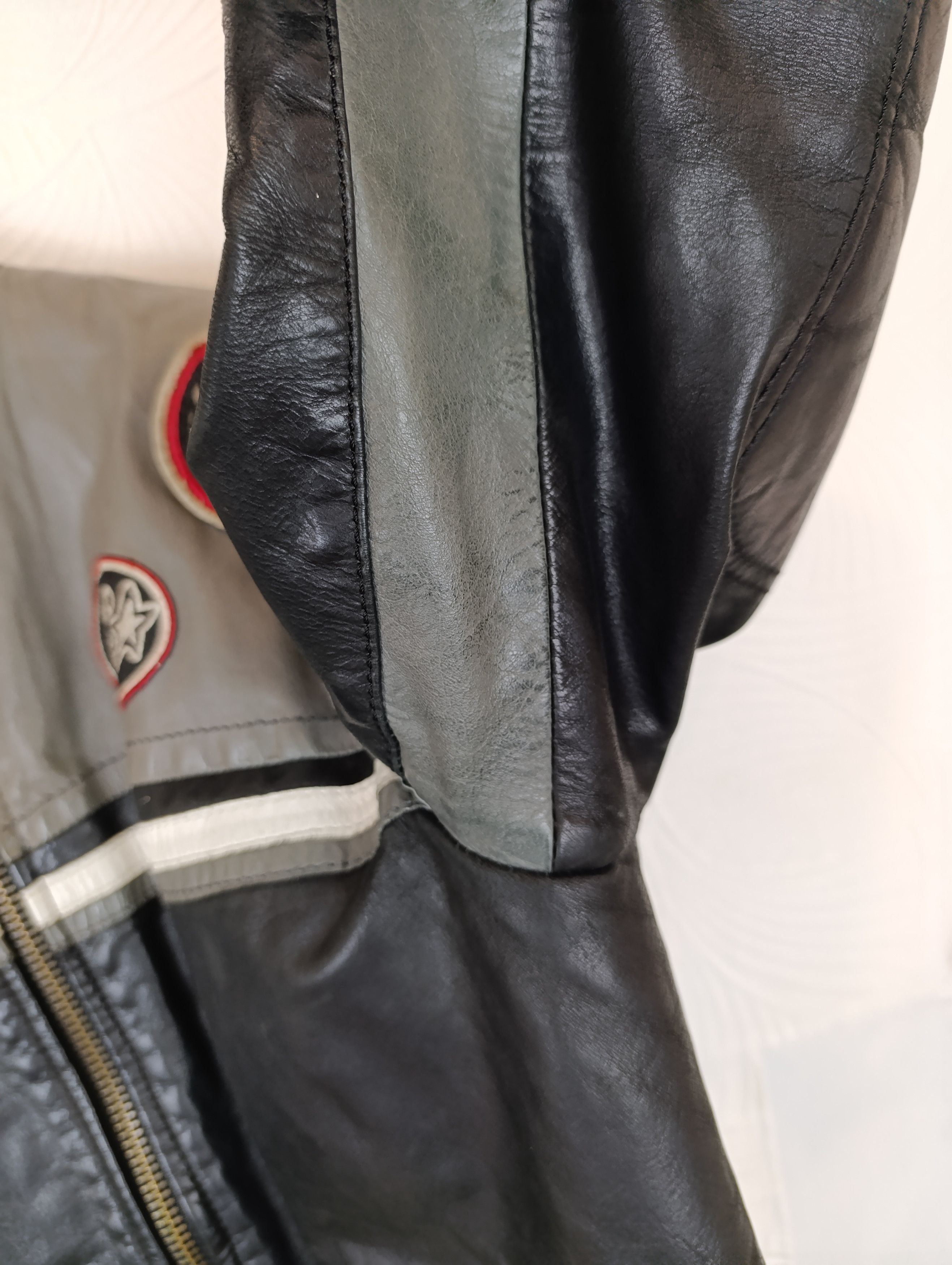 Genuine Leather × Vintage VINTAGE SNAPSHOT RACING MOTORCYCLE LEATHER BIKER JACKET Size US M / EU 48-50 / 2 - 12 Thumbnail
