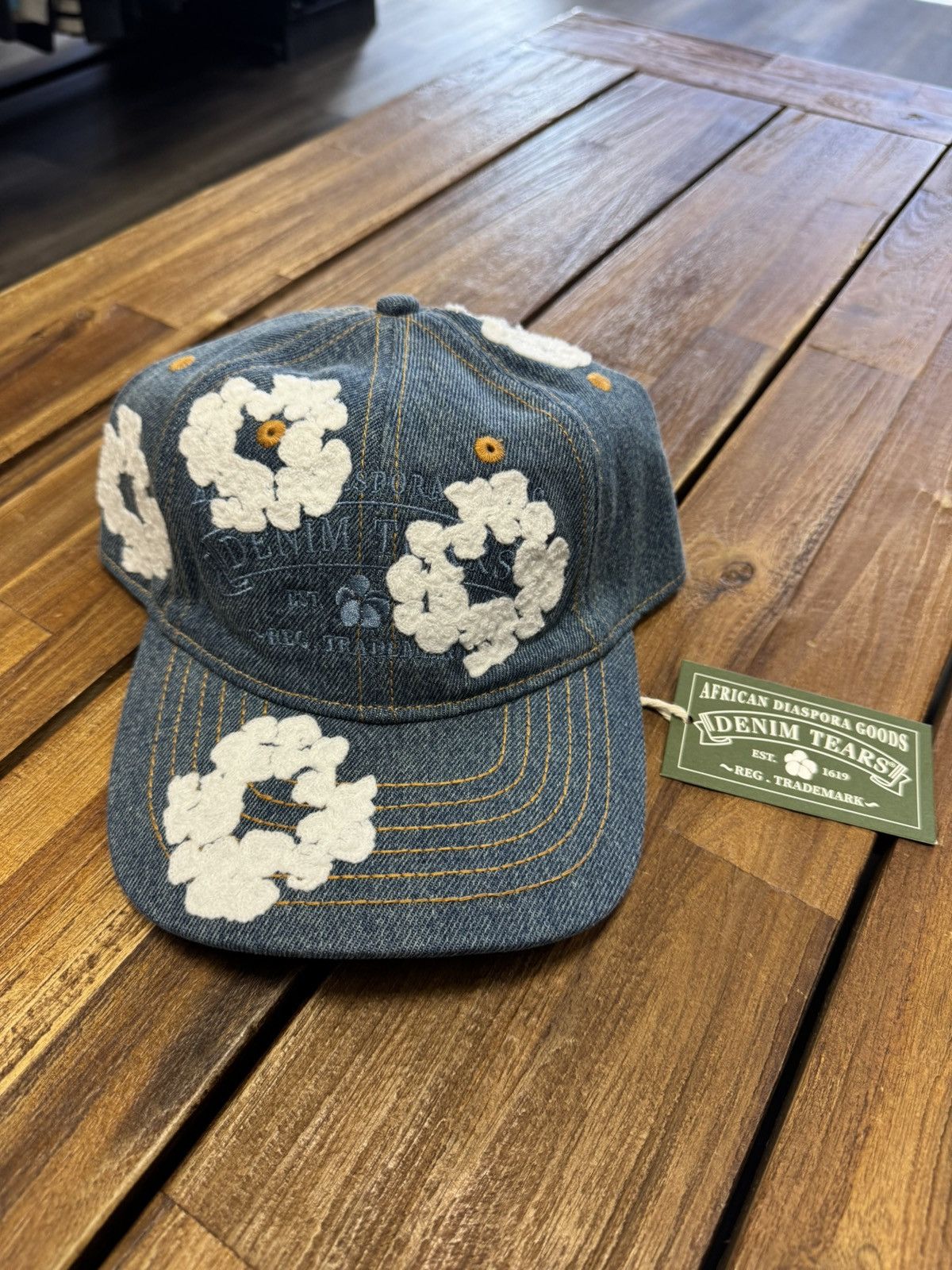 DENIM TEARS DENIM TEAR Wreath Adjustable Hat DENIM Size ONE SIZE - 3 Thumbnail