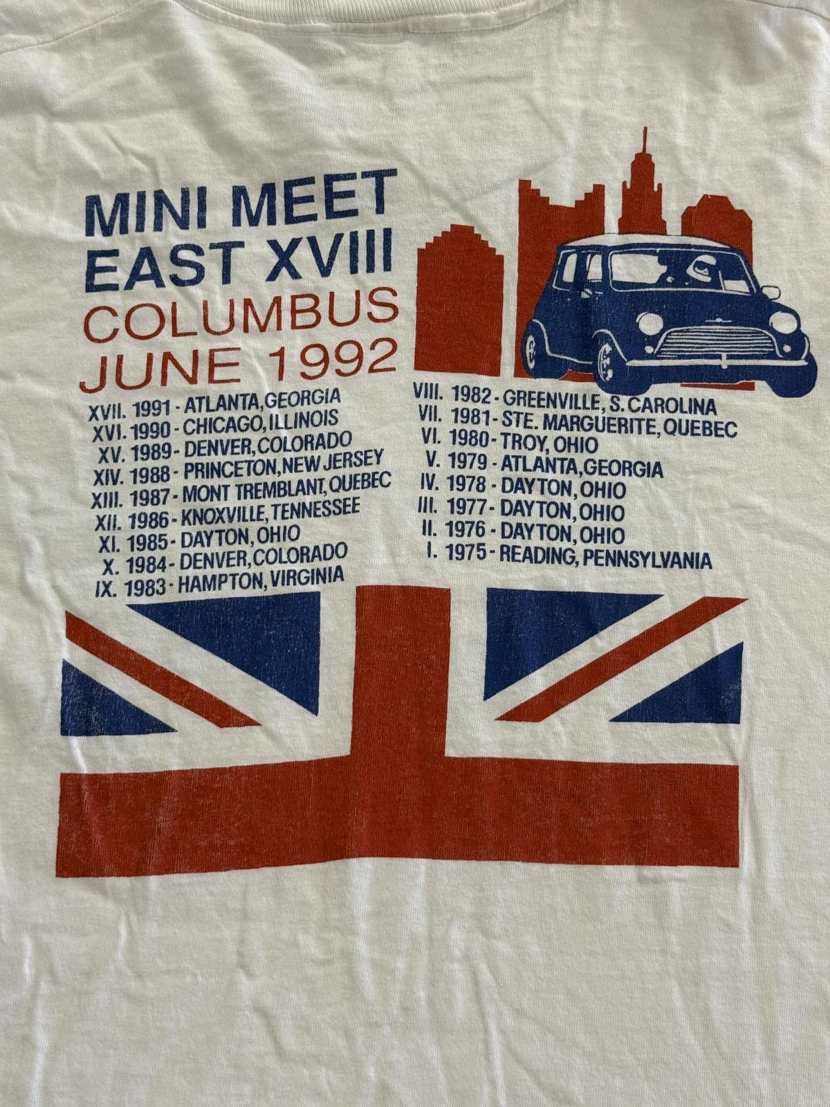 Fruit Of The Loom Vintage Mini Cooper T-shirt Mini Meet East XVIII 1992 XXL Size US XXL / EU 58 / 5 - 5 Thumbnail