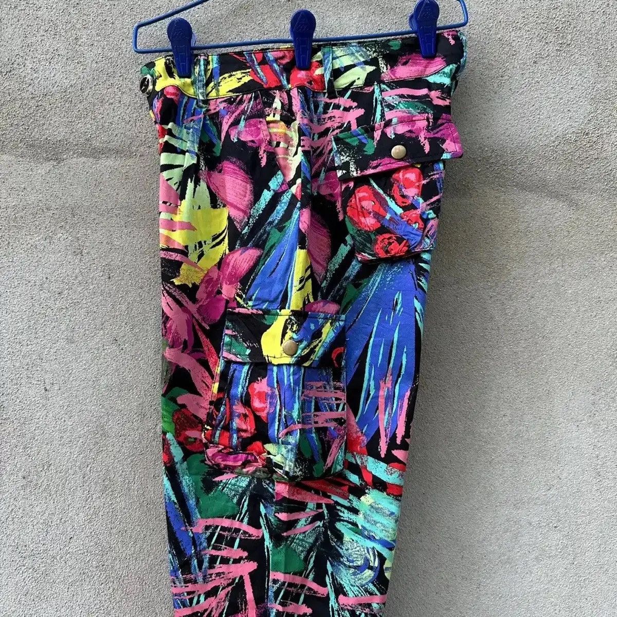 Japanese Brand NICE DESIGN‼️ALL OVER PRINTED TROUSERS WIDELEGS BAGGY CARGO Size US 29 - 13 Thumbnail