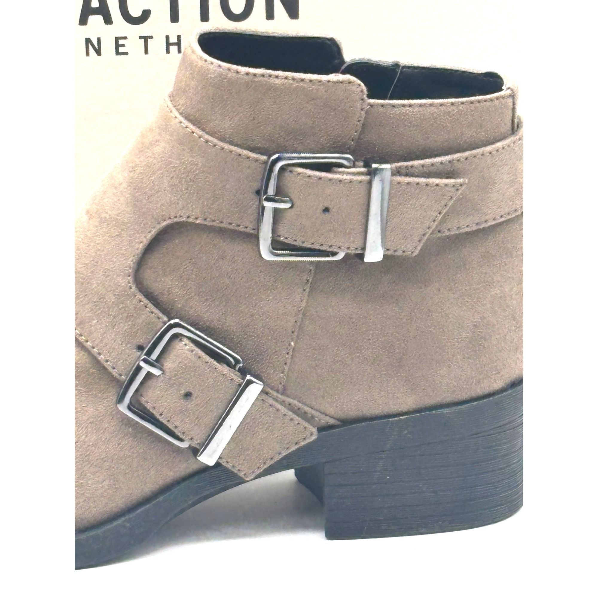 Other Kenneth Cole Reaction Women's Re-Buckle Booties, Putty Masil Size US 5 / IT 35 - 6 Thumbnail