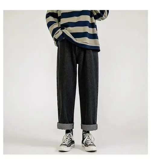 Japanese Brand × Jean Black Color Straight-leg Denim Pant Size US 29 - 2 Thumbnail