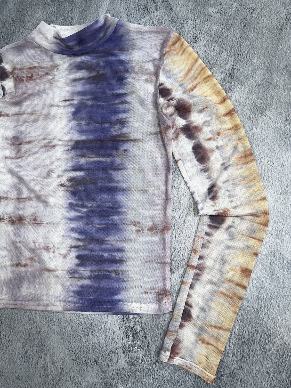 Vintage Vintage Y2K mesh abstract all over long sleeve waves Size M / US 6-8 / IT 42-44 - 4 Thumbnail