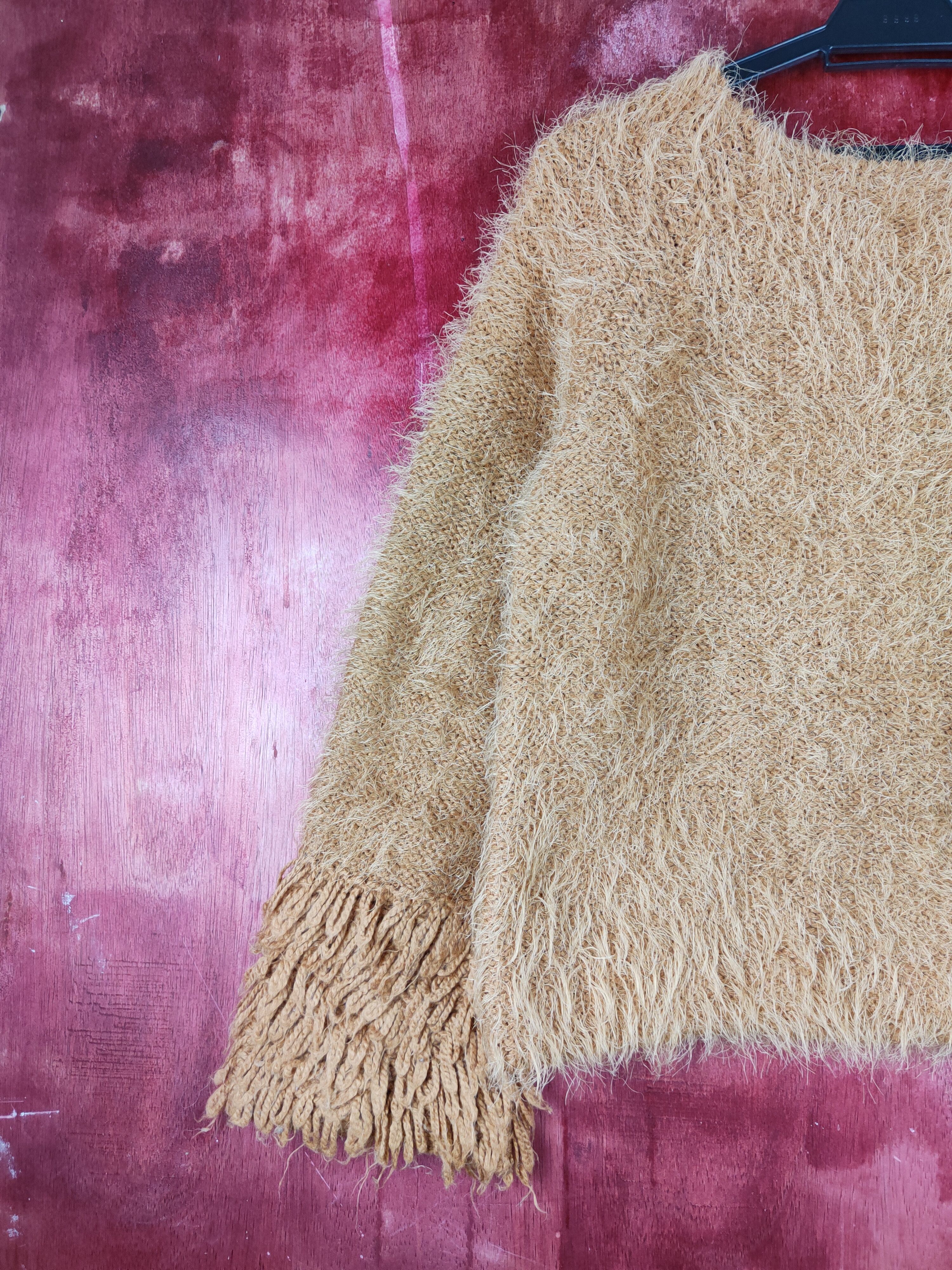 GU GU Brown Shag Shaggy Fur Mohair Knitwear #S1268 Size S / US 4 / IT 40 - 8 Thumbnail
