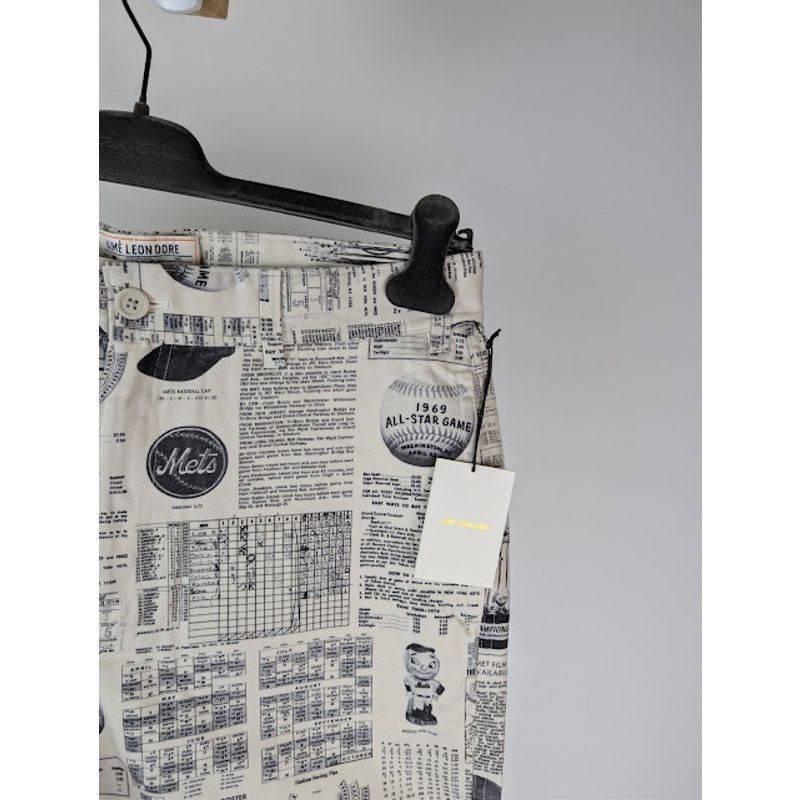 Aime Leon Dore o1rshd1 Mets Printed Chino Pant in Black / White Size US 32 / EU 48 - 5 Thumbnail
