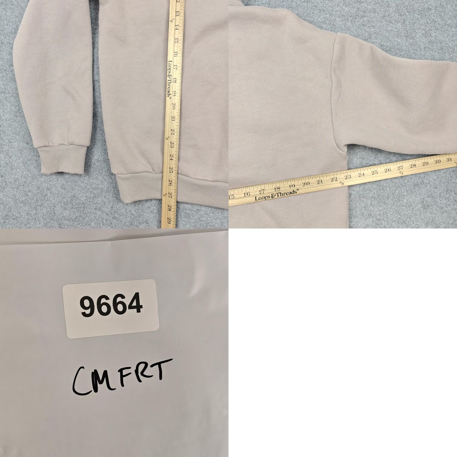 KangaROOS Comfrt Hoodie Mens Medium Beige Fleece Pullover Kangaroo Pocket Embroidered Logo Size US M / EU 48-50 / 2 - 8 Thumbnail