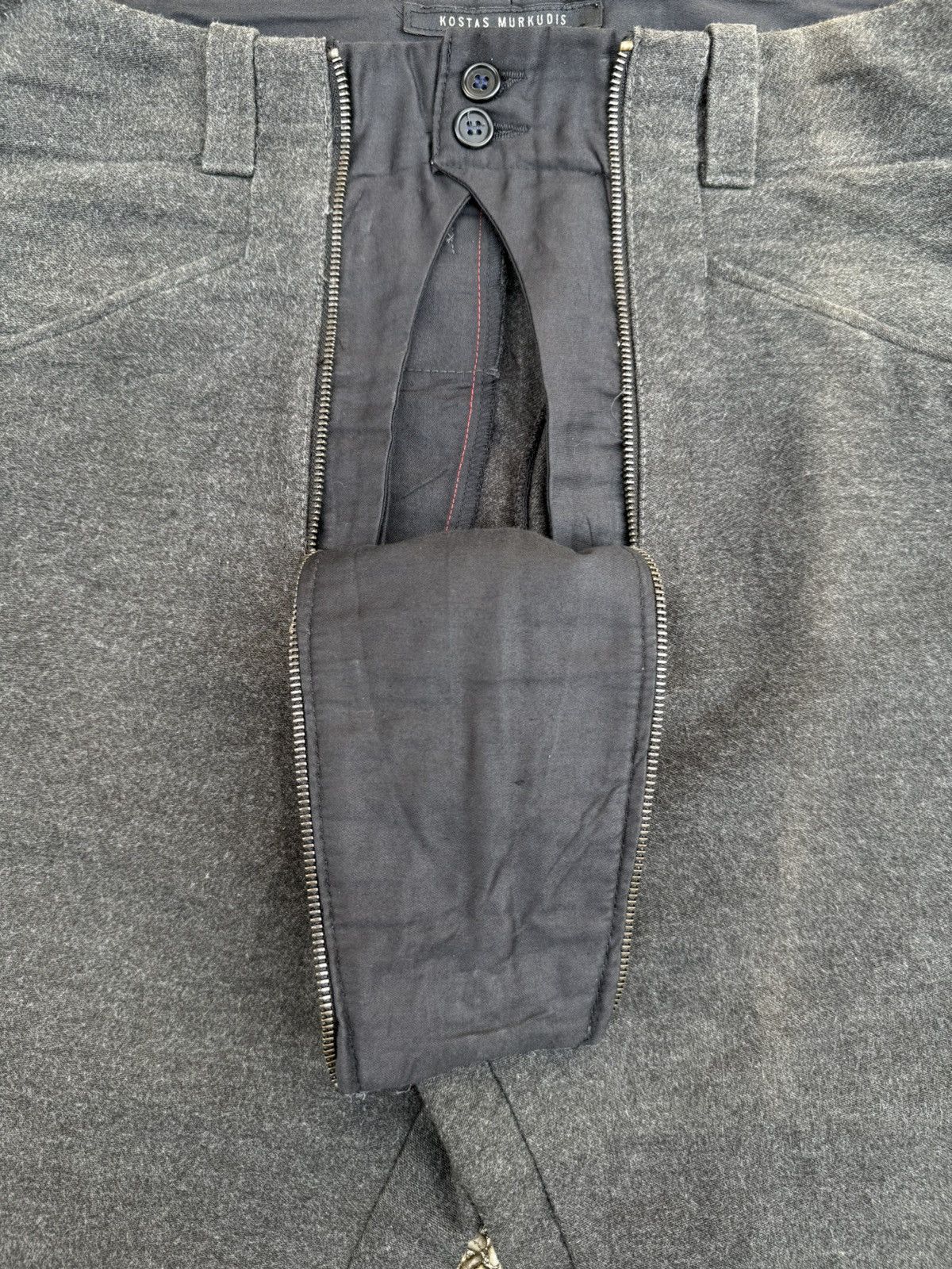 Kostas Murkudis 00's Archival Kostas Murkudis Dual-Flap Wool Trousers Size US 33 - 4 Thumbnail