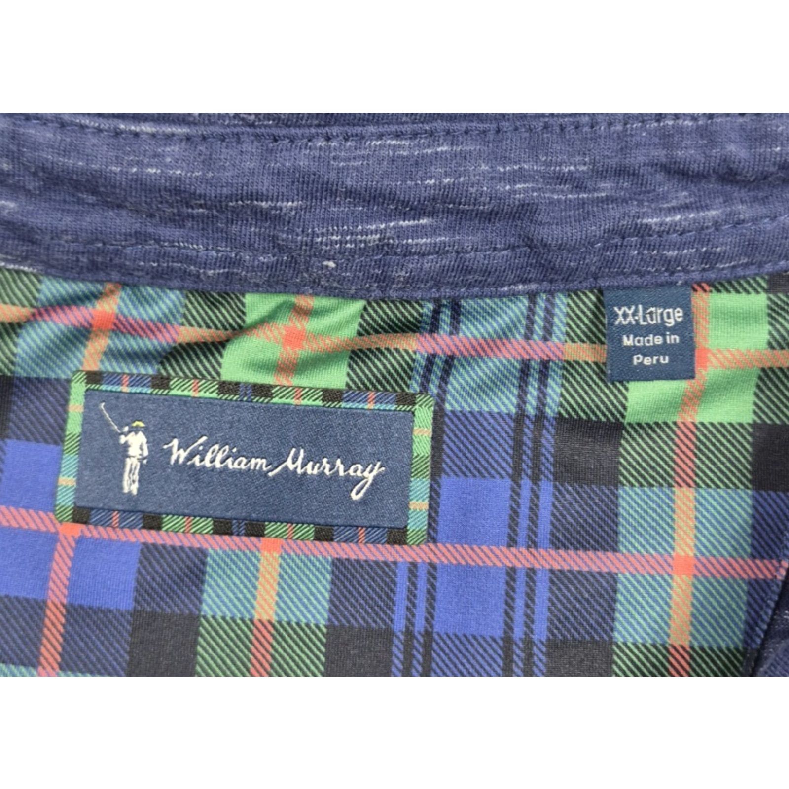 Vintage William Murray Golf Polo Shirt Mens 2XL Blue Graphic Print Polo Shirts Men Regular Short Sleeve Athleisure Golf Size US XXL / EU 58 / 5 - 5 Thumbnail