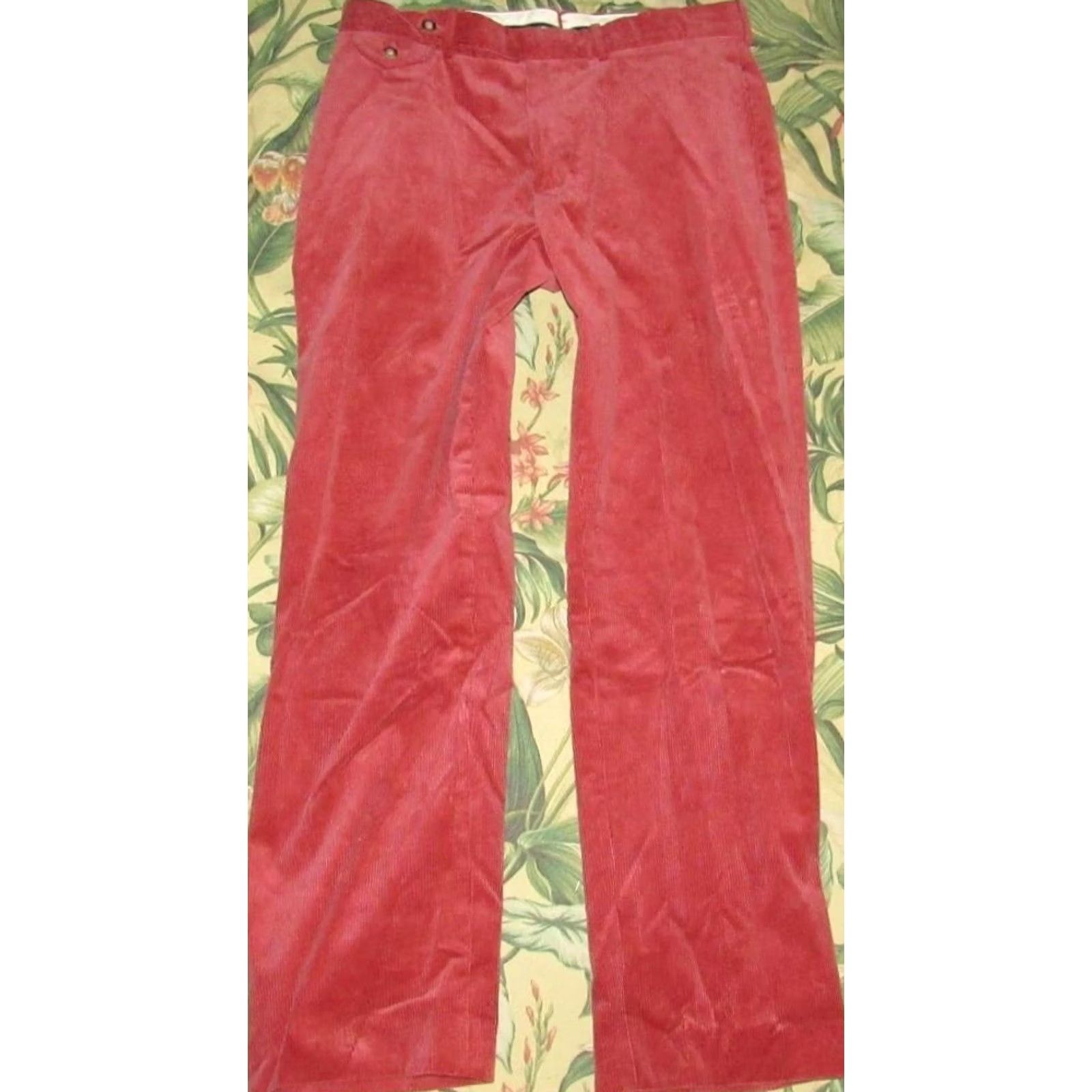 Ralph Lauren VINTAGE Ralph Lauren Pink Flat Front Corduroy Pants 34 x 32 Polo Chino Men 34x32 Pink Mens Corduroy Pants Size US S / EU 44-46 / 1 - 3 Thumbnail